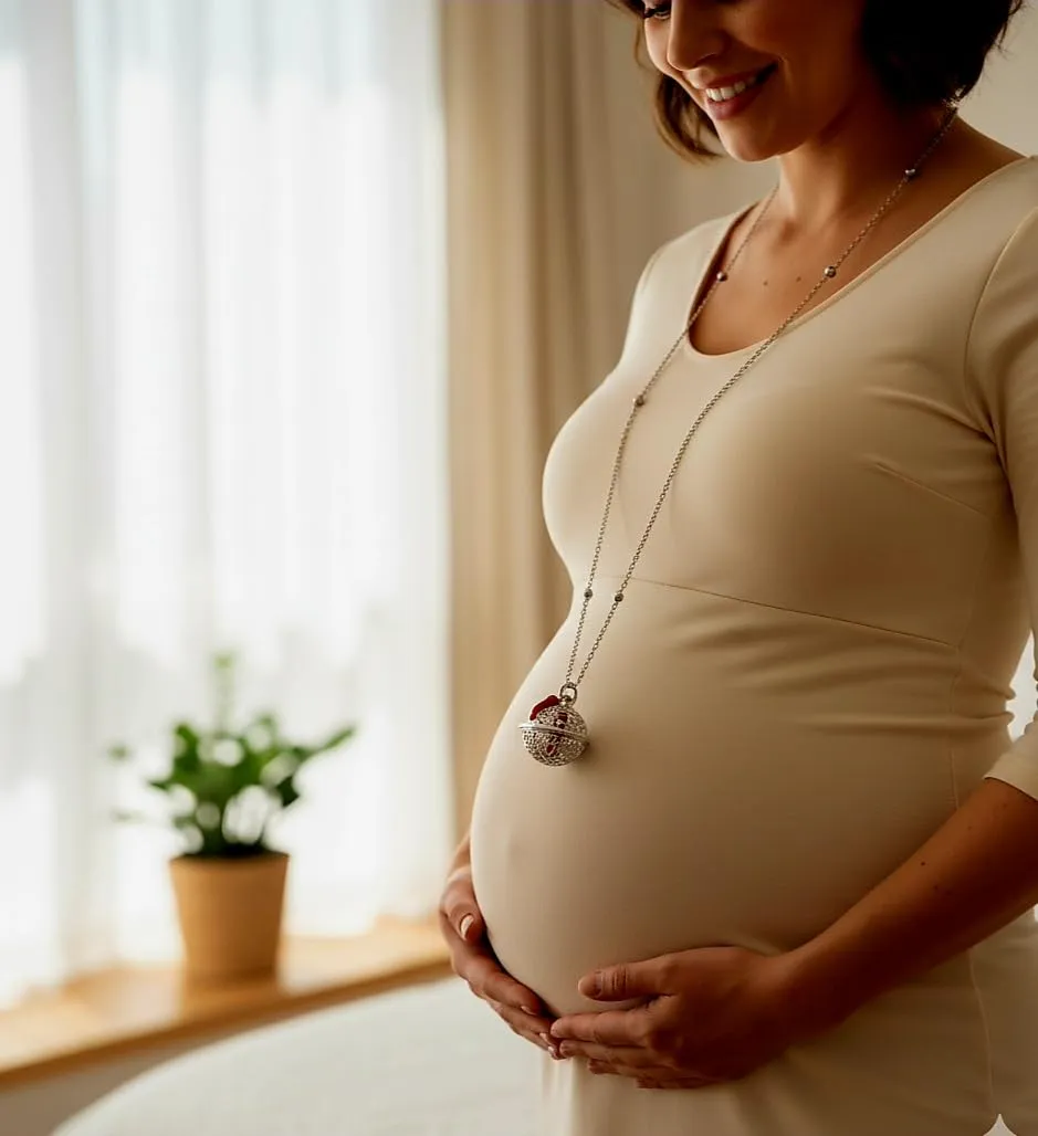Mavi jewel Collana Chiama Angeli con Ciondolo Sonoro e Charm Coccinella per Future Mamme - immagine 3