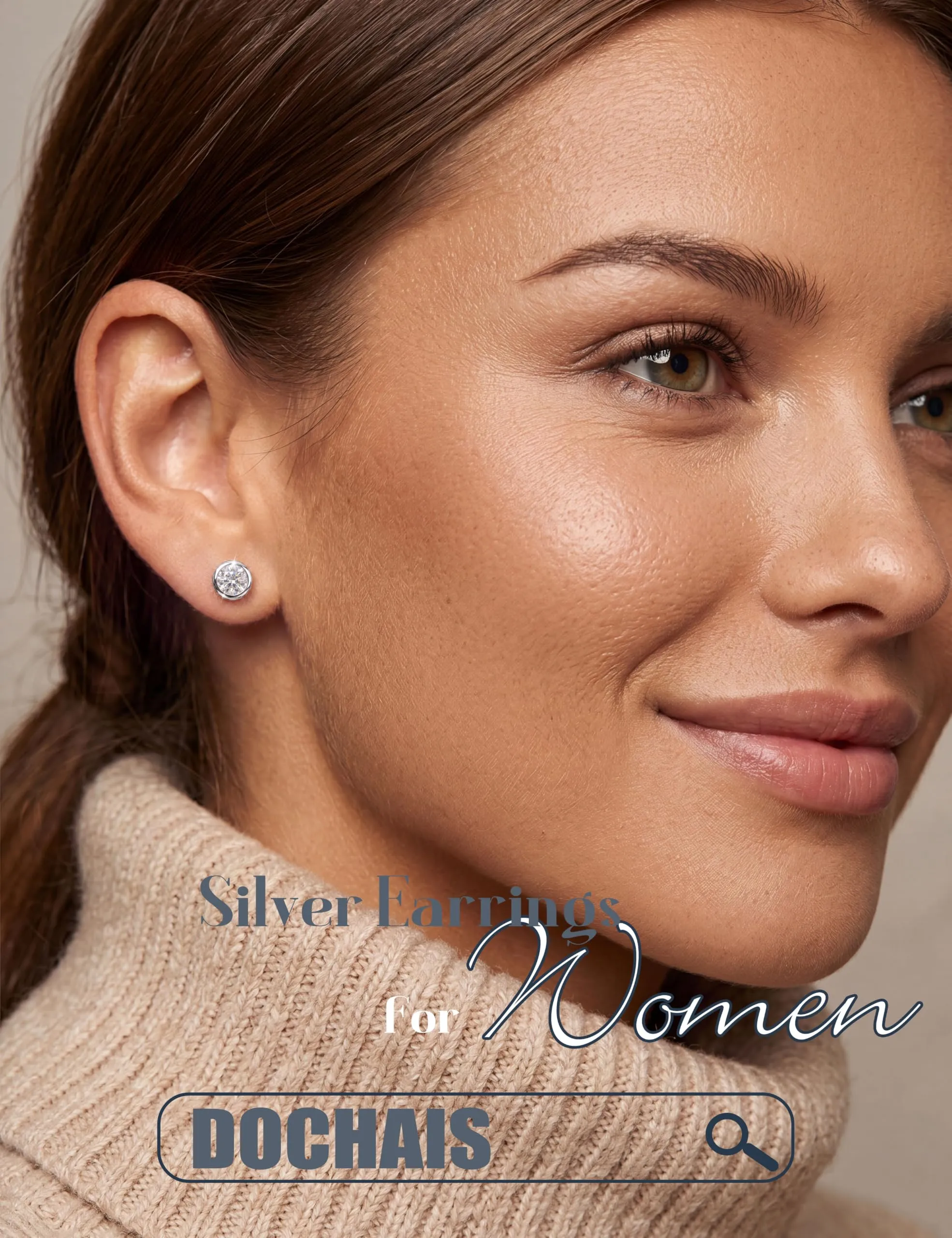Dochais Orecchini in Argento Sterling 925 con Zirconi Cubici, Set da 4 Paia (3/4/5/6mm), Ipoallergenici per Lobi e Cartilagine - immagine 4