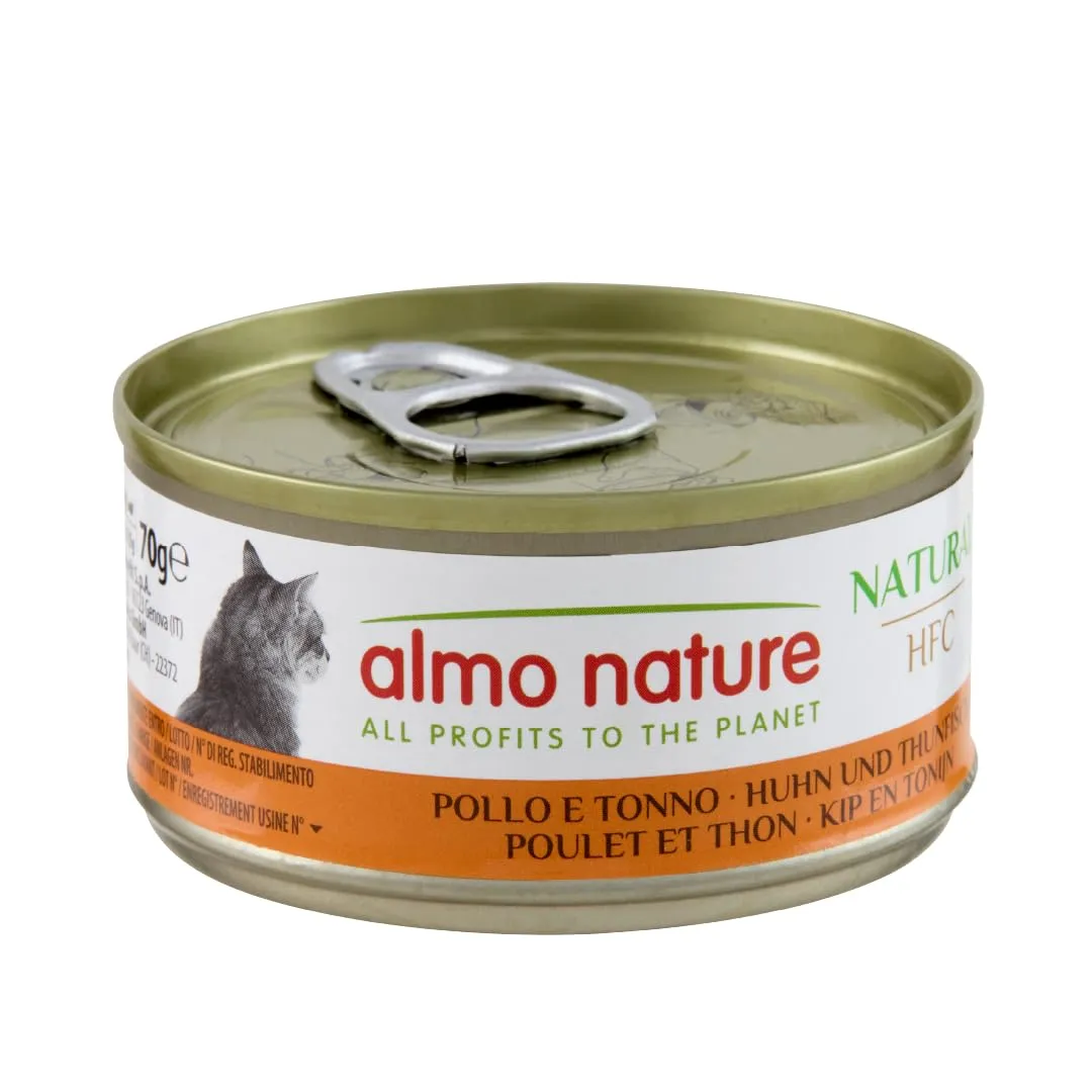 Almo Nature Natural per Gatti, Pollo e Tonno, 24x70g - immagine 1