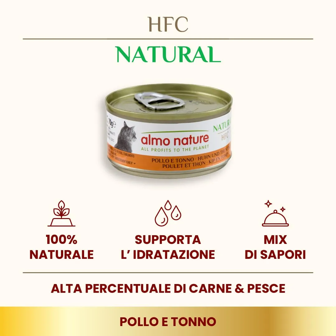 Almo Nature Natural per Gatti, Pollo e Tonno, 24x70g - immagine 2