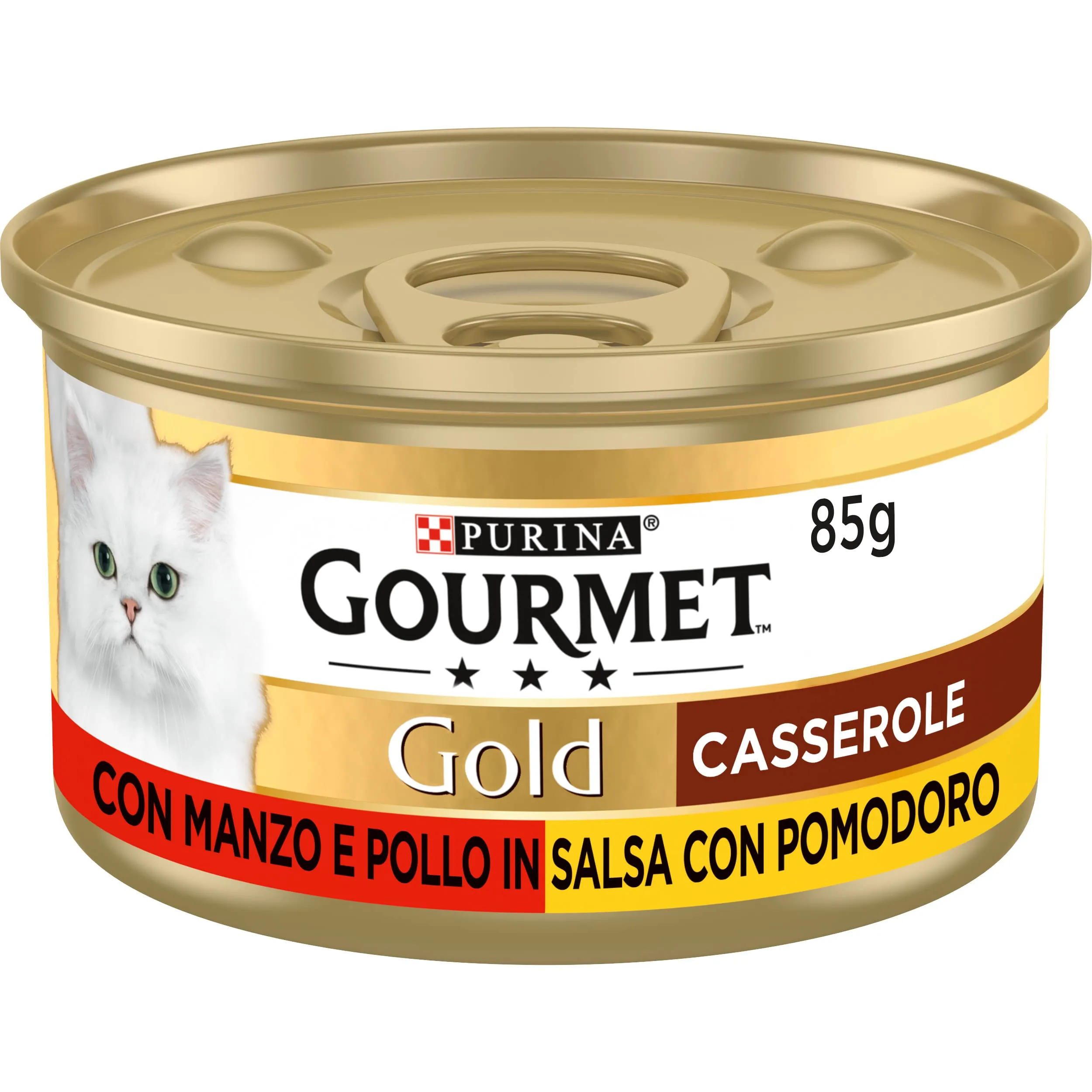 Gourmet Gold Casserole Cibo Umido per Gatti Adulti Bocconcini in salsa con Manzo, Pollo e Pomodoro, 24 Lattine da 85g - immagine 2