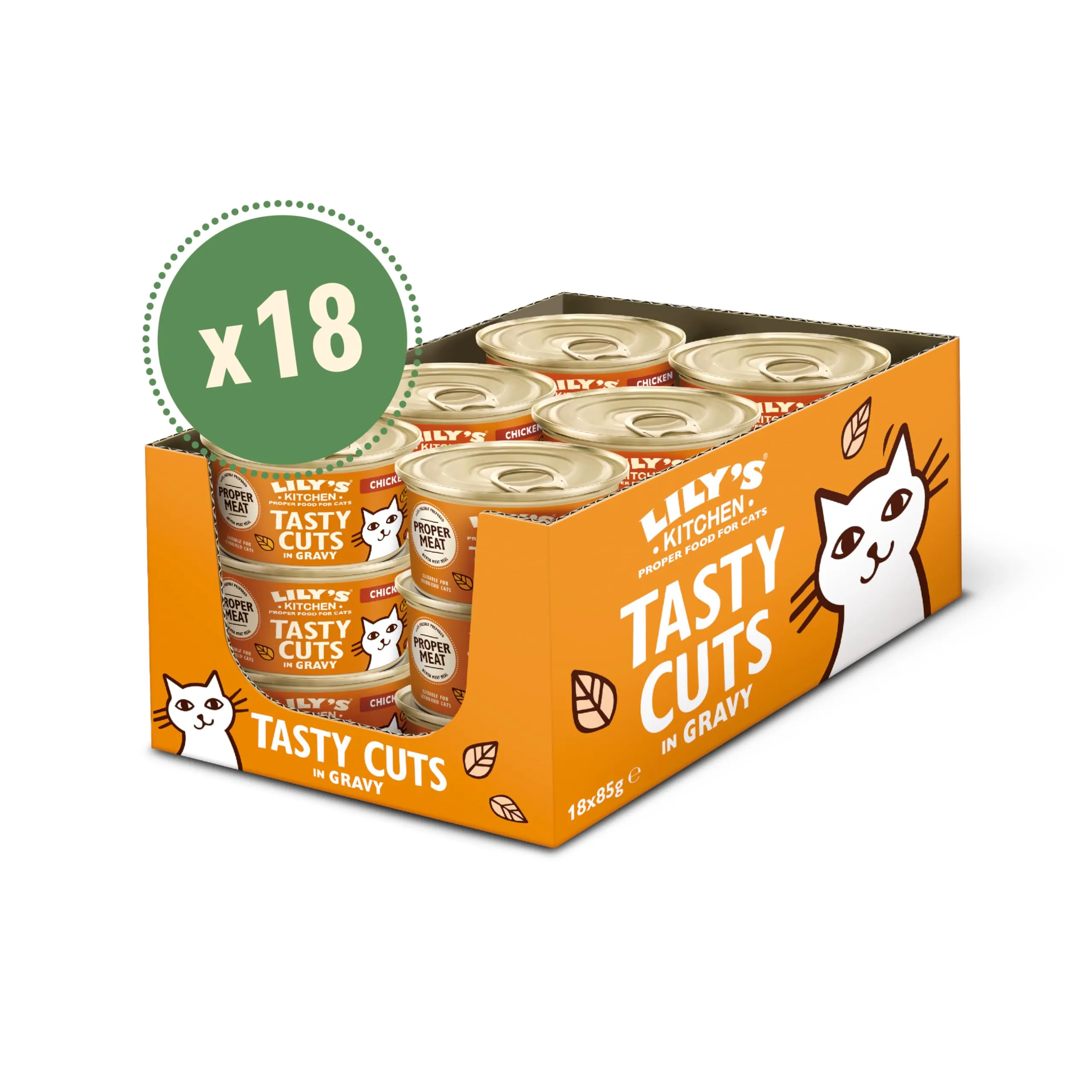 Lily's Kitchen Bocconcini Gustosi con Pollo per Gatti, Cibo Umido Naturale Senza Cereali (18 x 85 g) - immagine 2