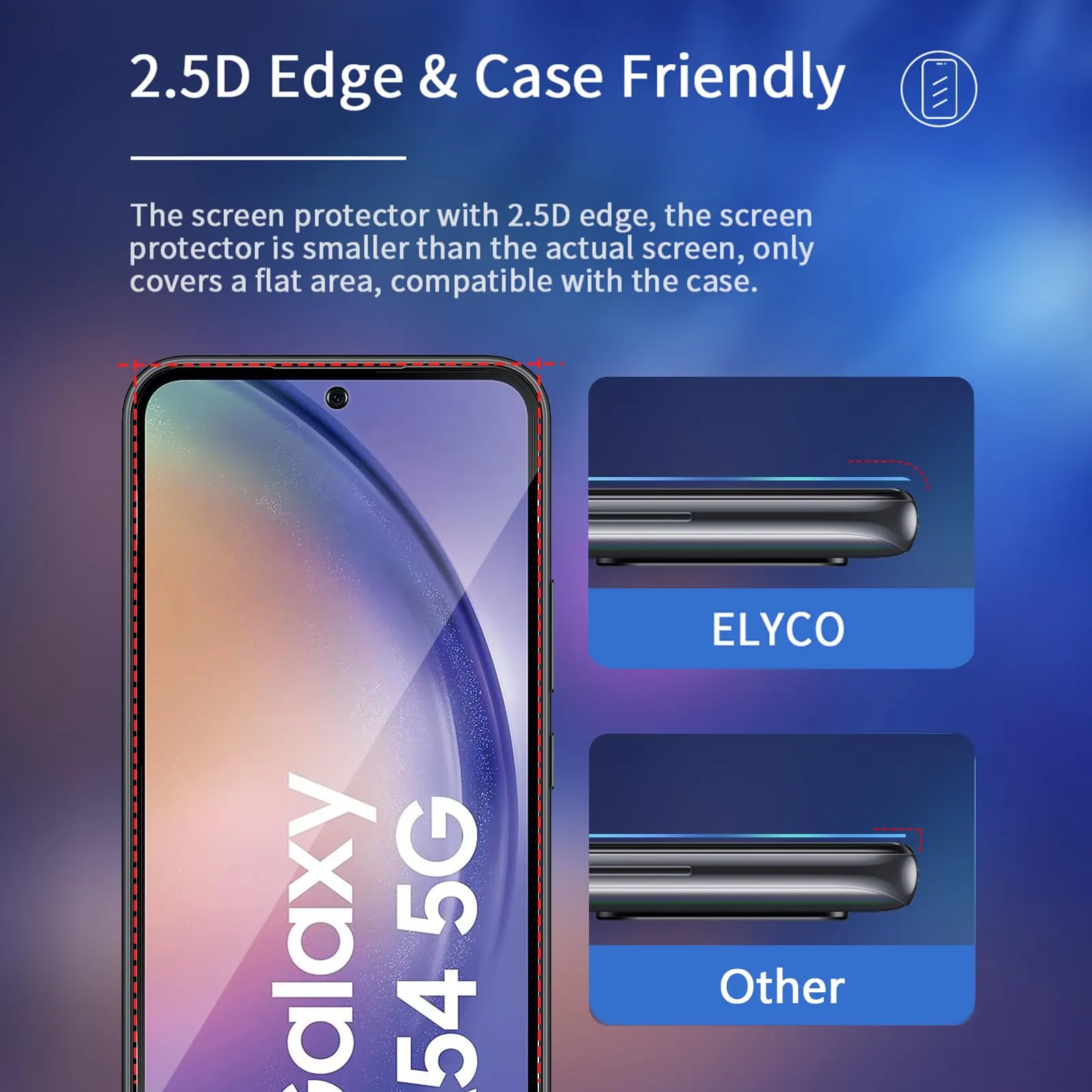 ELYCO Vetro Temperato Privacy per Samsung Galaxy A54 5G, 2 Pezzi - immagine 7