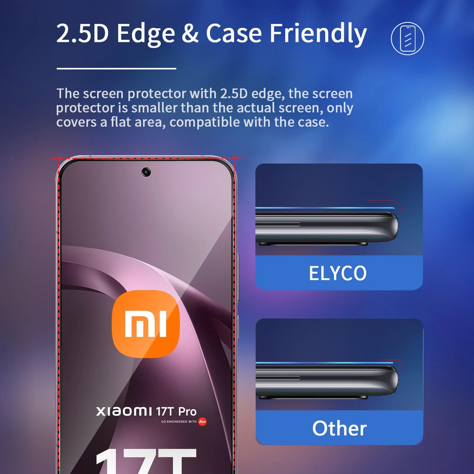 ELYCO Vetro Temperato Privacy per Xiaomi 17T Pro/15T Pro/15T, 2 Pezzi - immagine 7
