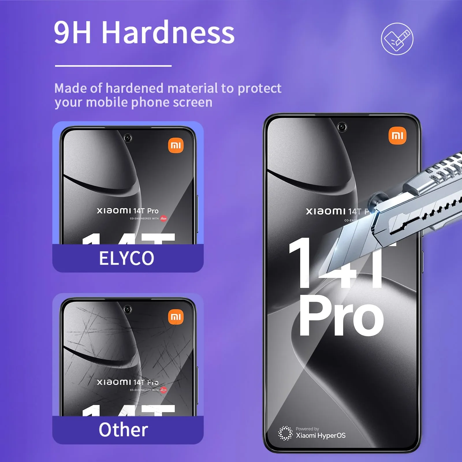 ELYCO Vetro Temperato Privacy per Xiaomi 14T, 14T Pro, POCO X7 Pro, 2 Pezzi - immagine 5