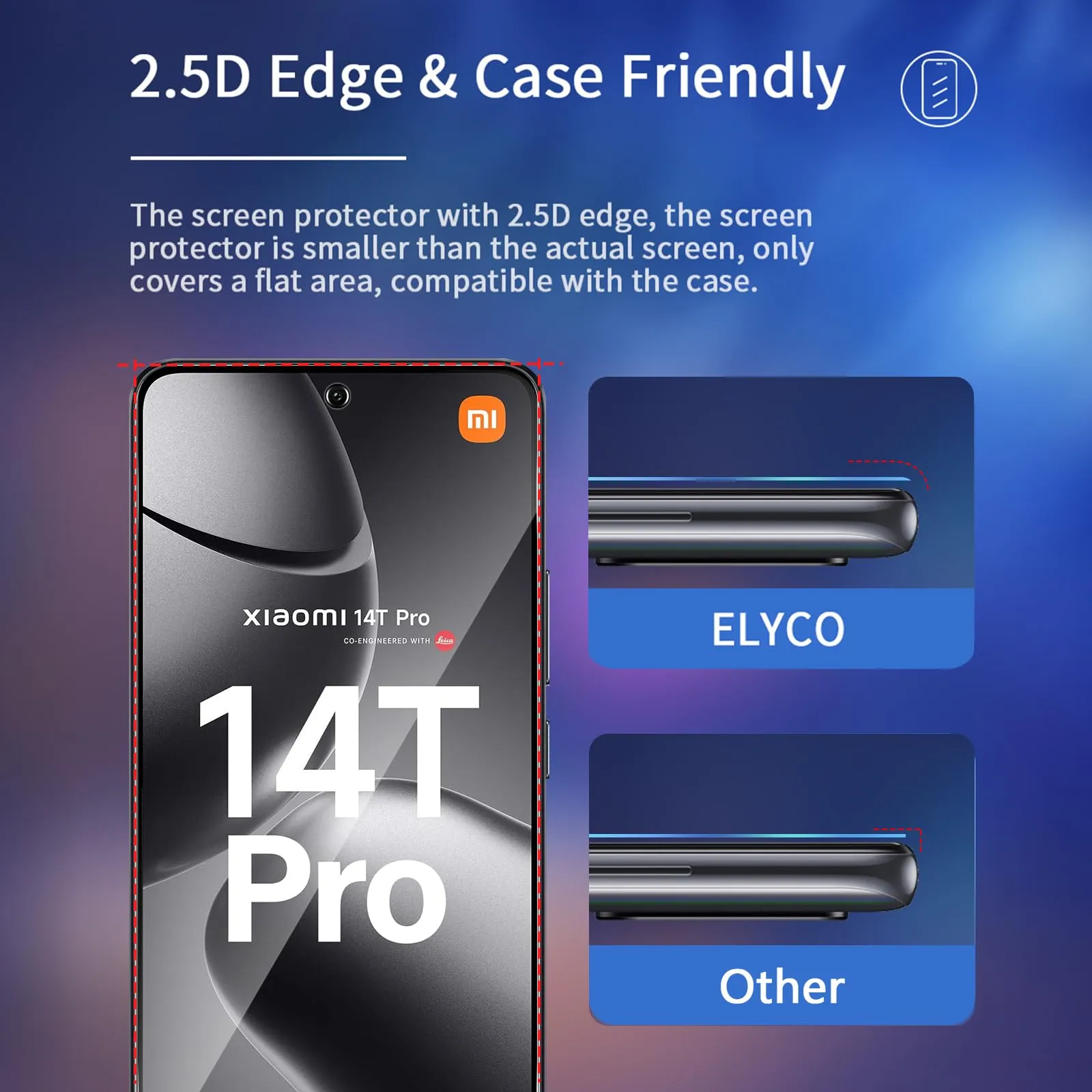 ELYCO Vetro Temperato Privacy per Xiaomi 14T, 14T Pro, POCO X7 Pro, 2 Pezzi - immagine 7