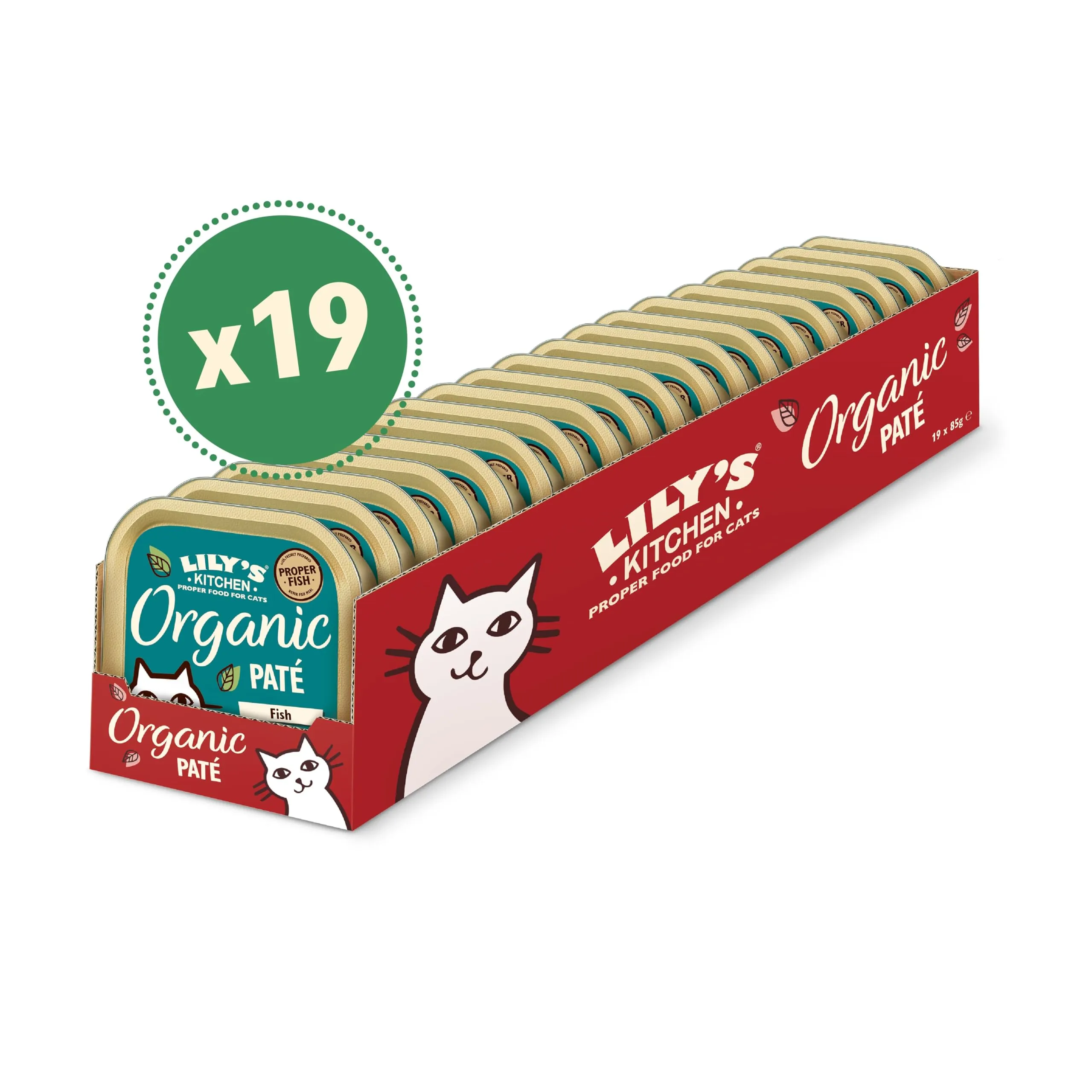 Lily's Kitchen Paté Umido per Gatti Adulti Pesce Biologico Senza Cereali, 19 x 85g - immagine 4