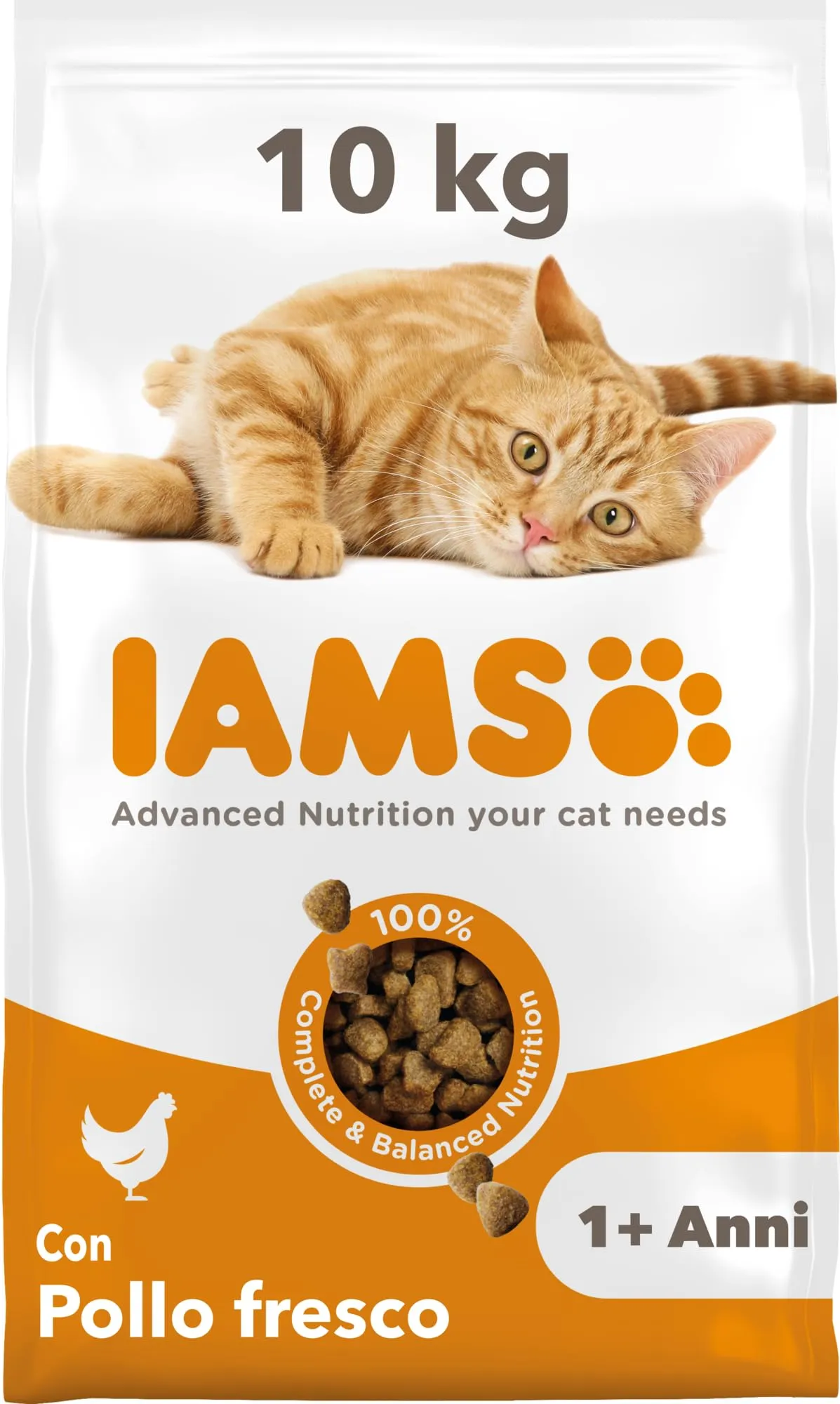 IAMS Cibo secco per gatti 1-6 anni con pollo fresco, 10 kg - immagine 1