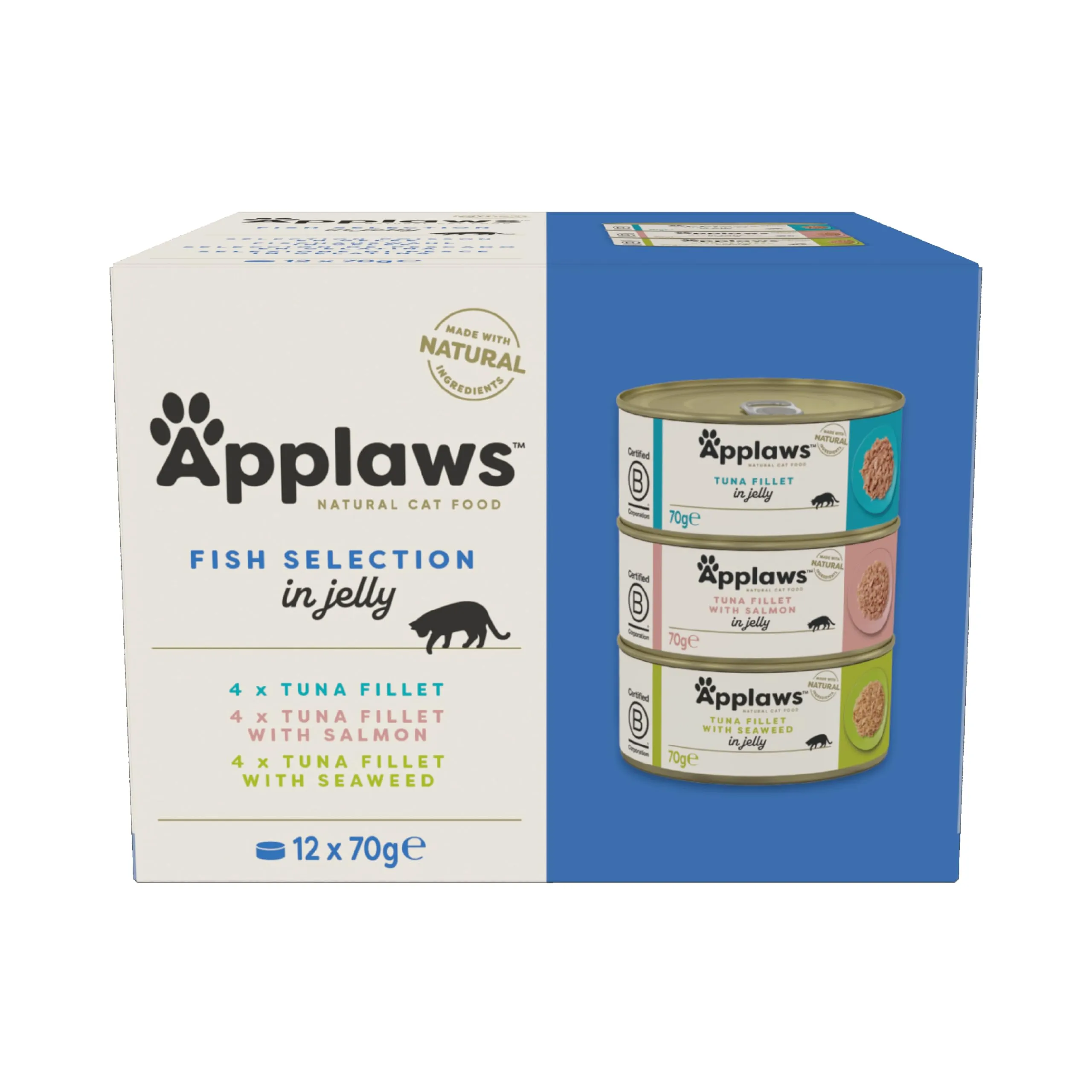Applaws Cat Tin Fish Selection in Jelly Multipack (12x70g) - immagine 1