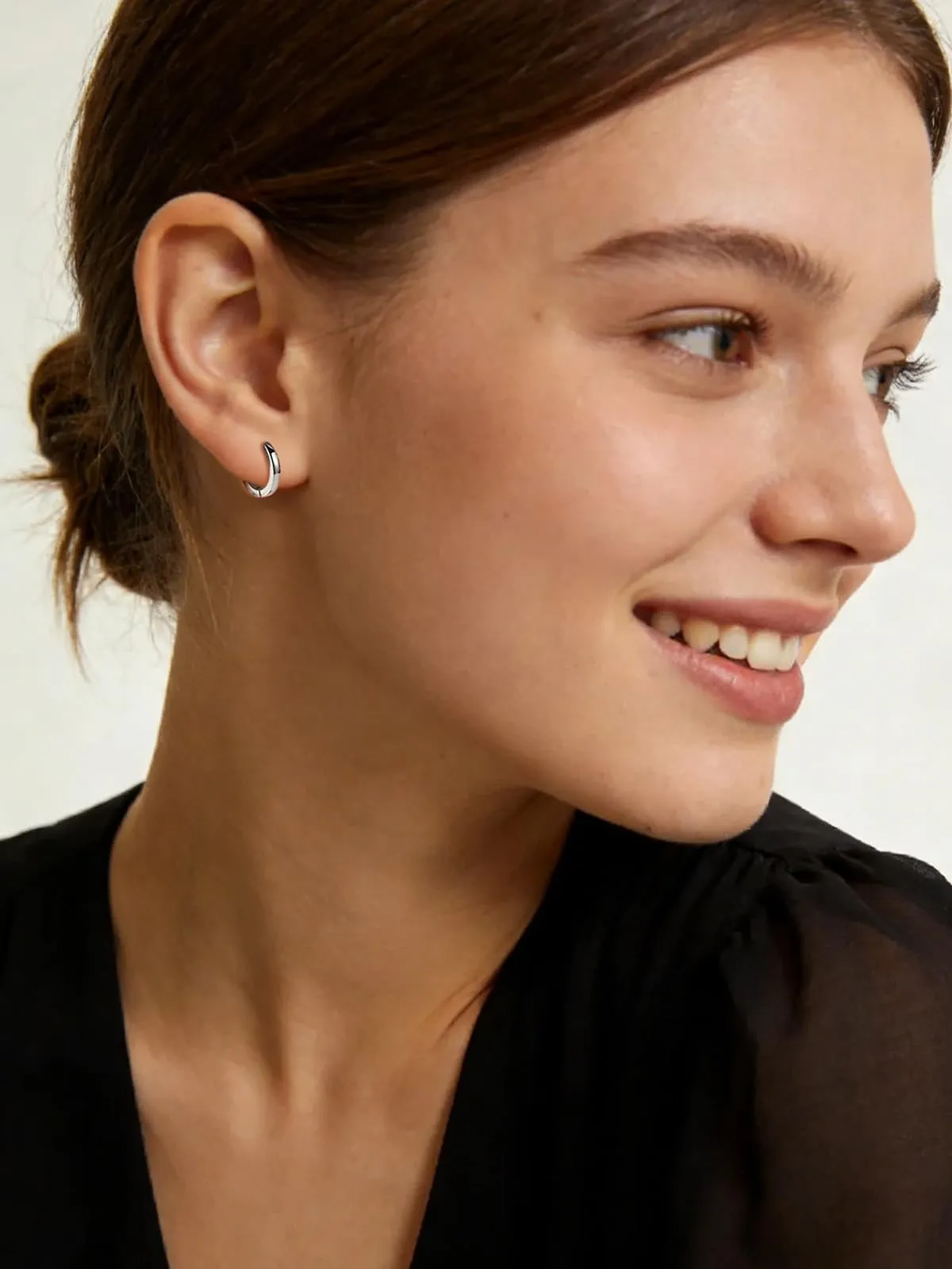 Silvora Orecchini a Cerchio in Argento 925, 8mm - immagine 9