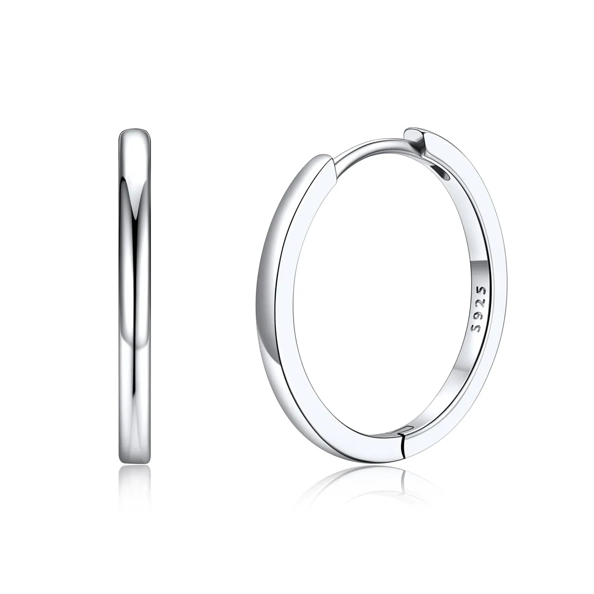 Silvora Orecchini a Cerchio in Argento 925, 18mm - immagine 1