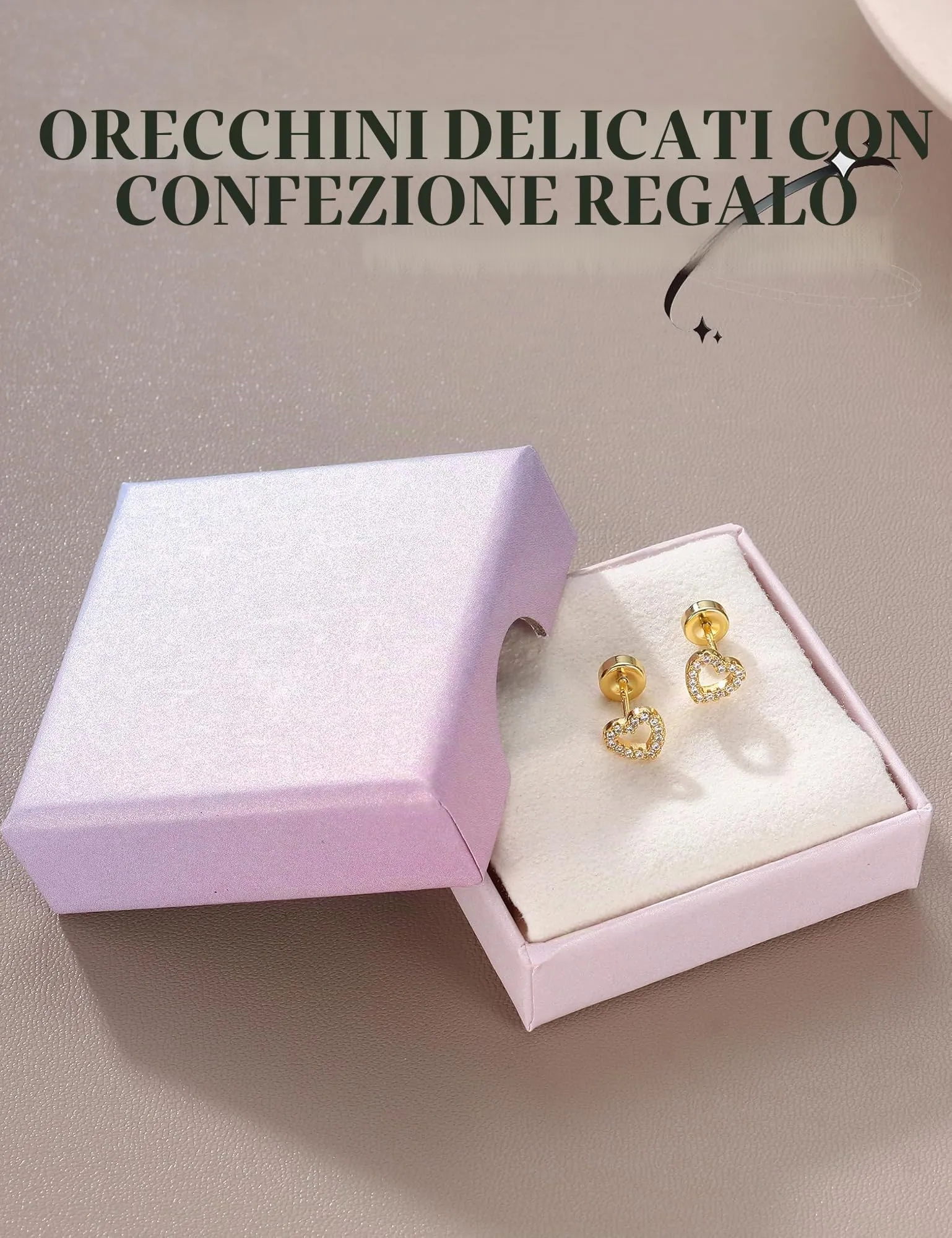 Adramata Orecchini in Argento 925 e Zirconia, Placcati in Oro Bianco per Donna e Bambina - immagine 5
