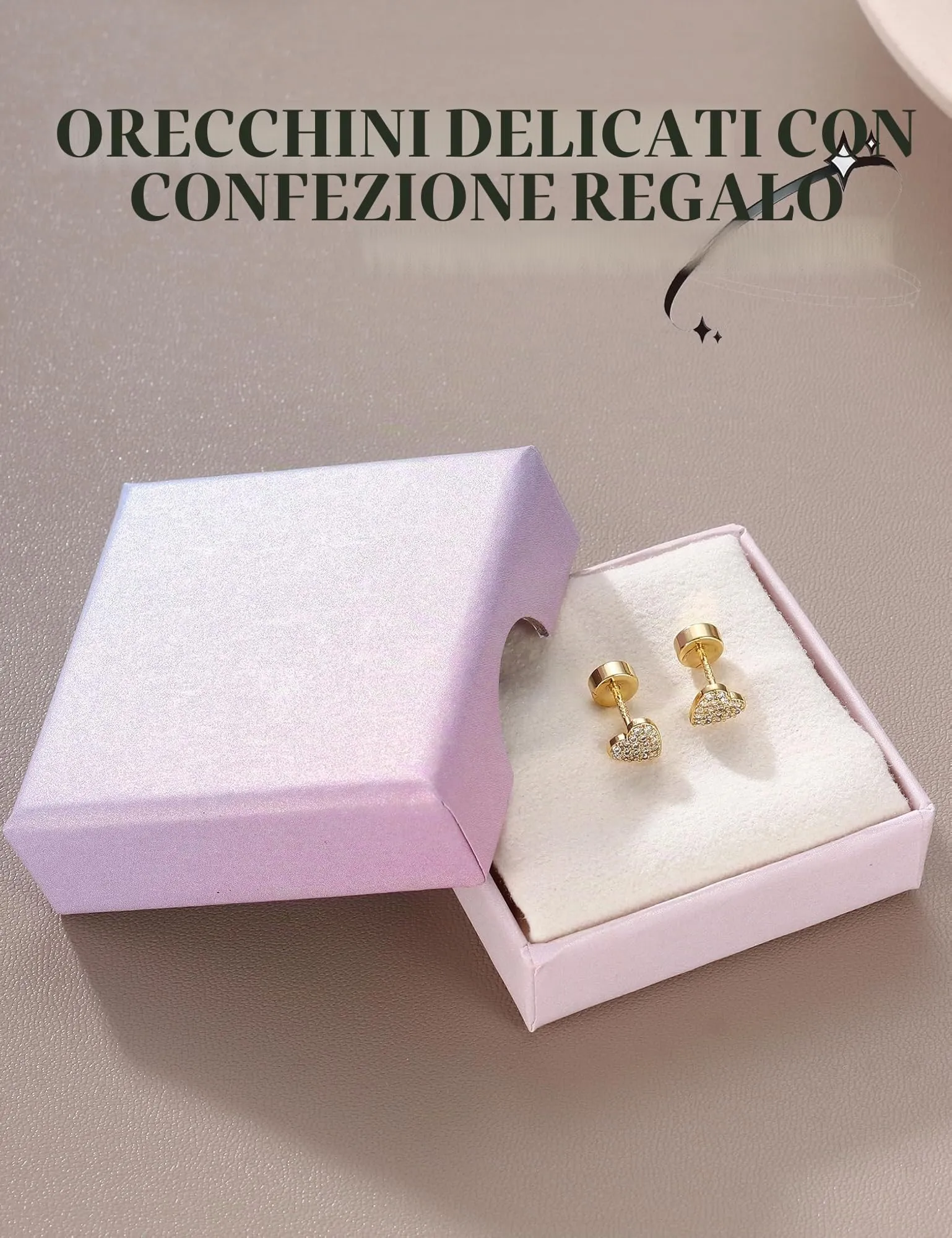 Adramata Orecchini in Argento 925 e Zirconia CZ placcati Oro Bianco per Donna e Bambina - immagine 5