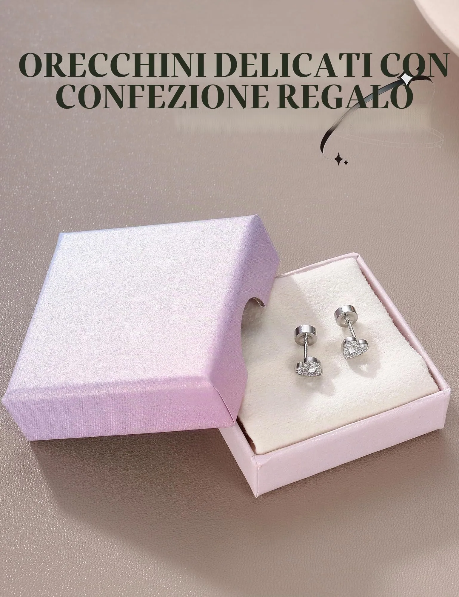 Adramata Orecchini in Argento Sterling 925 e Zirconia Cubica per Donna e Bambina - immagine 5
