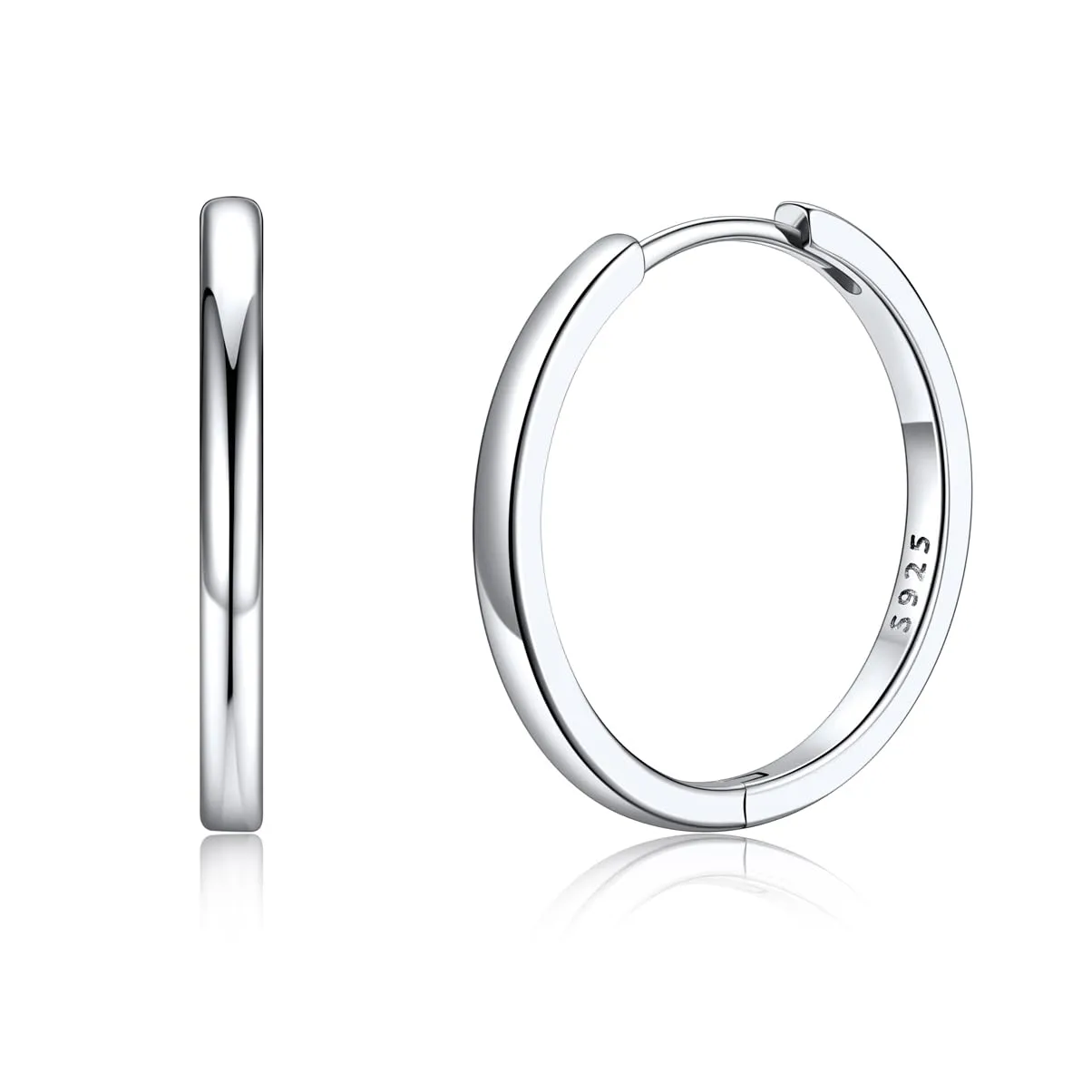 Silvora Orecchini a Cerchio in Argento 925, 20mm - immagine 1
