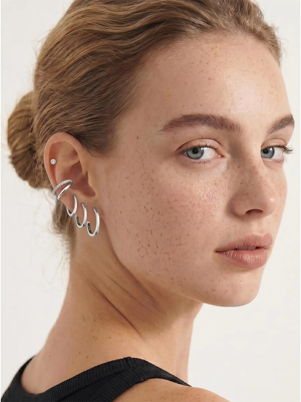 Silvora Orecchini a Cerchio in Argento 925, 16mm, Unisex - immagine 8