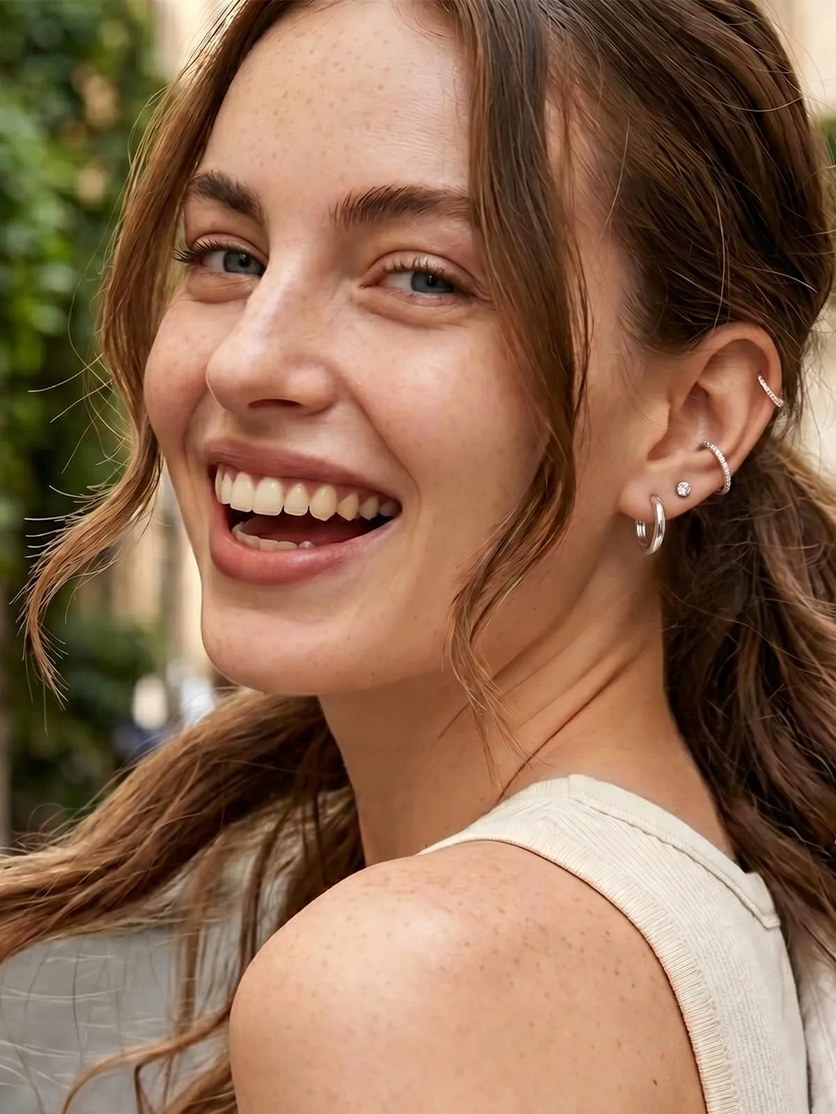 Silvora Orecchini a Cerchio in Argento 925, 16mm, Unisex - immagine 9