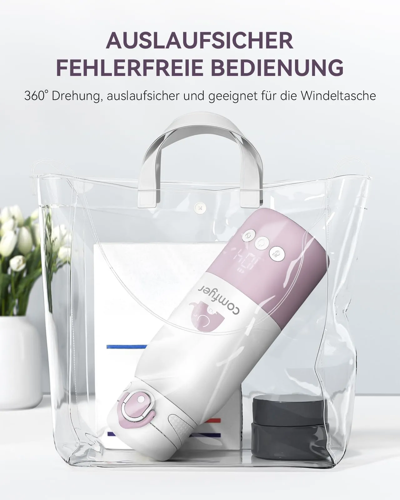 Comfyer BW01 Scaldalatte Portatile Senza Fili per Neonato - immagine 5