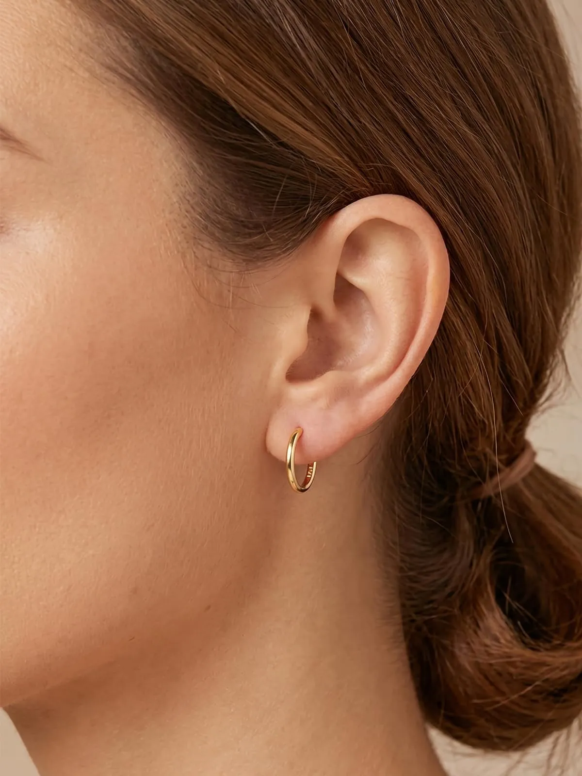 Silvora Orecchini a Cerchio in Argento 925, 14mm, Oro e Argento - immagine 9