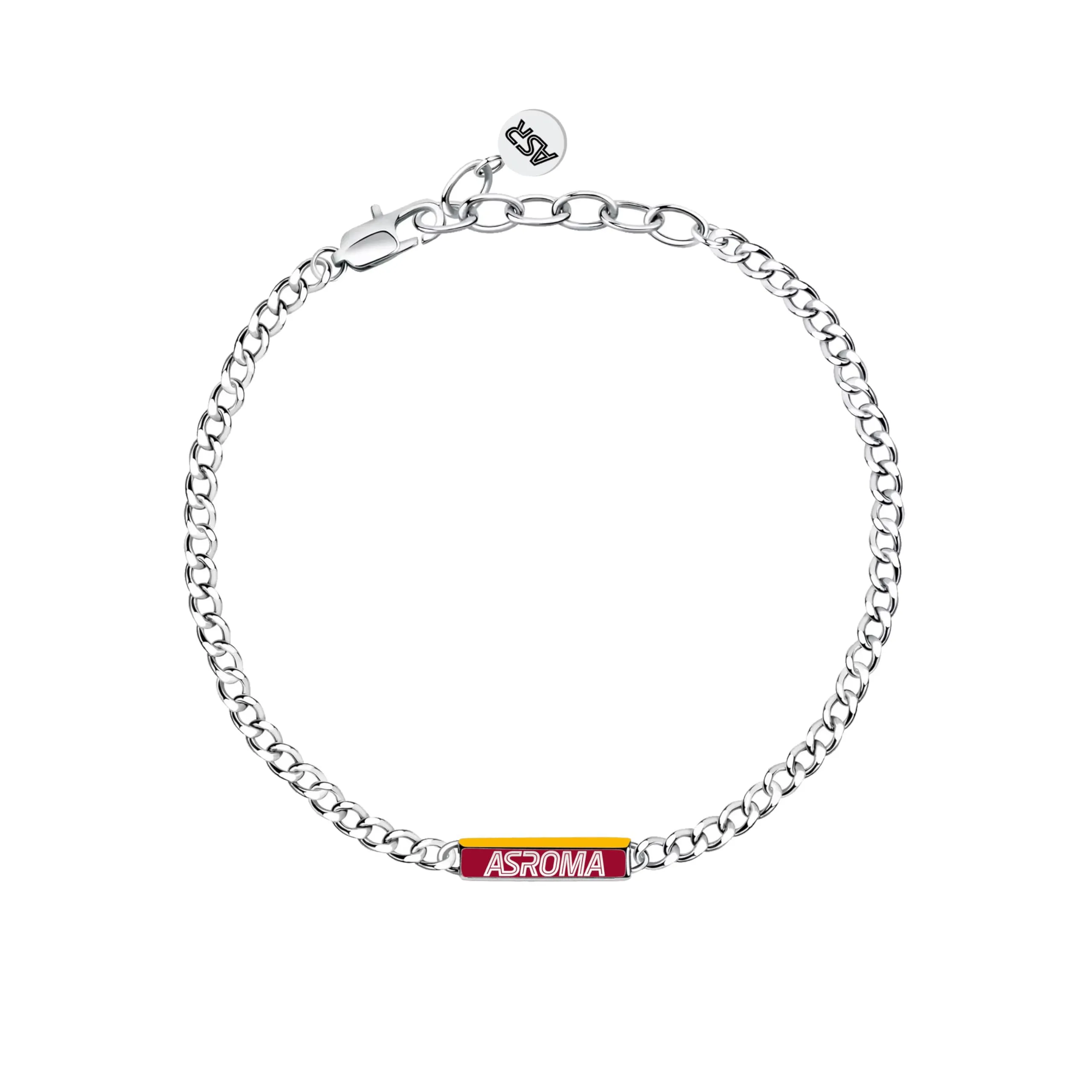 Clondo Bracciale AS Roma in Acciaio Slim Plate Roma Chain - immagine 1