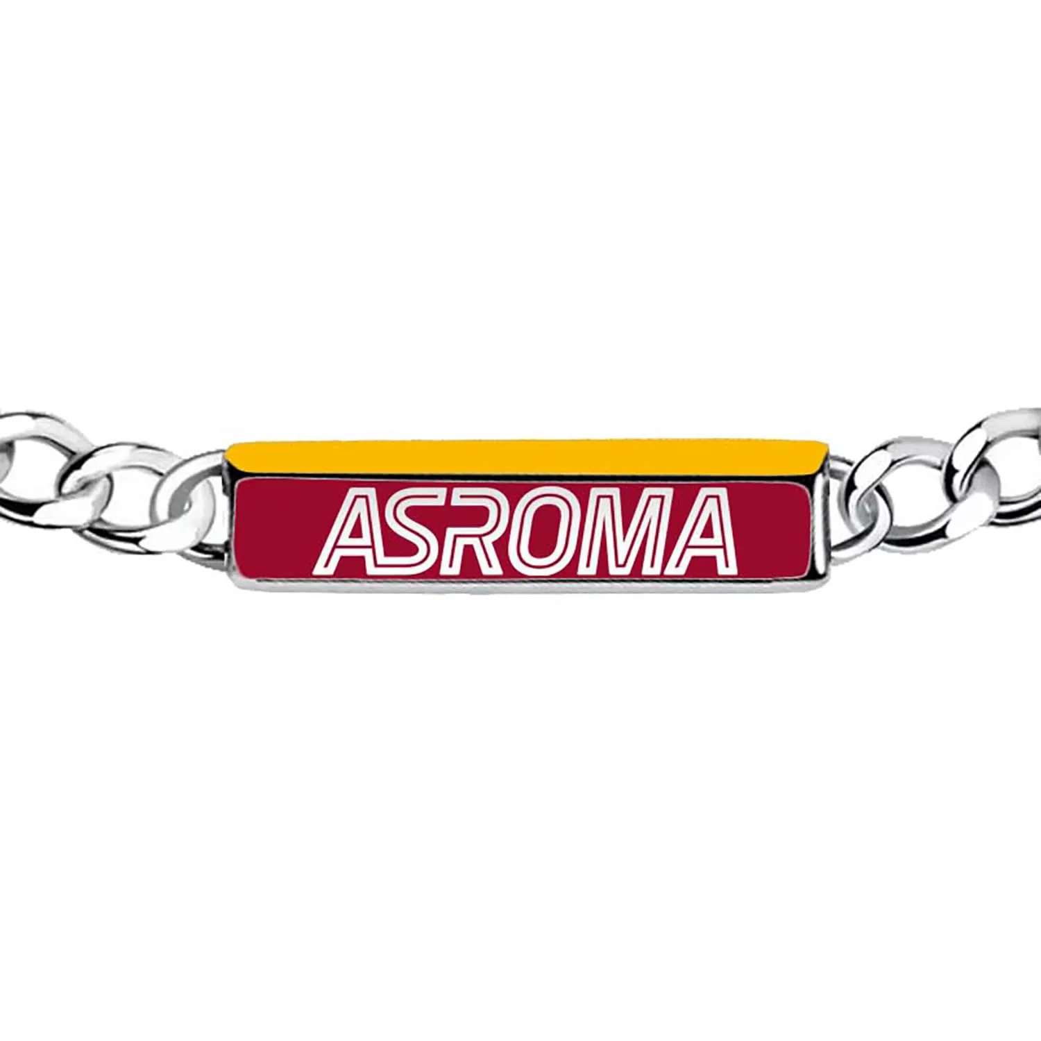 Clondo Bracciale AS Roma in Acciaio Slim Plate Roma Chain - immagine 2