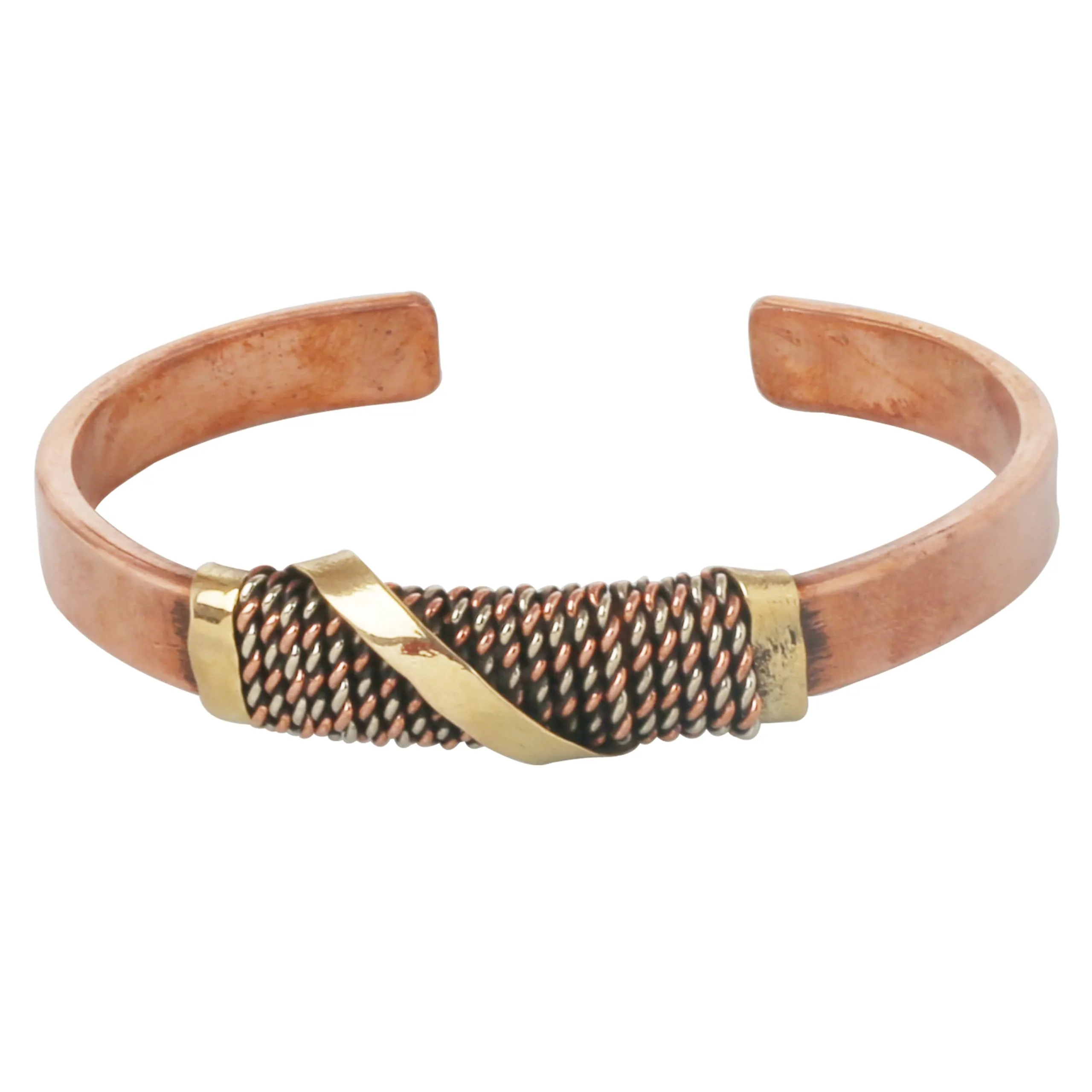 Touchstone Bracciale in Rame Stile Tibetano Forgiato a Mano - immagine 1