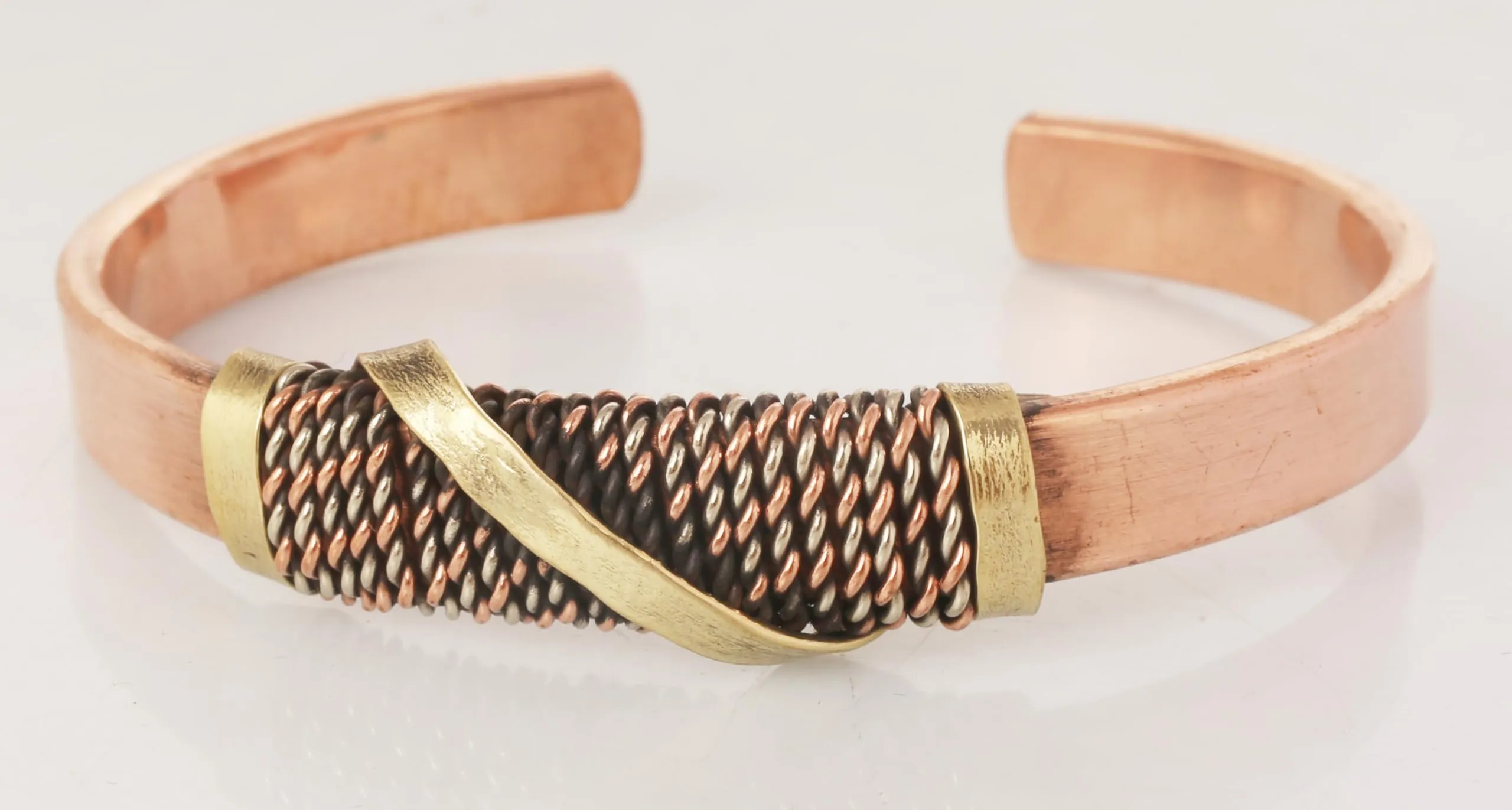 Touchstone Bracciale in Rame Stile Tibetano Forgiato a Mano - immagine 4