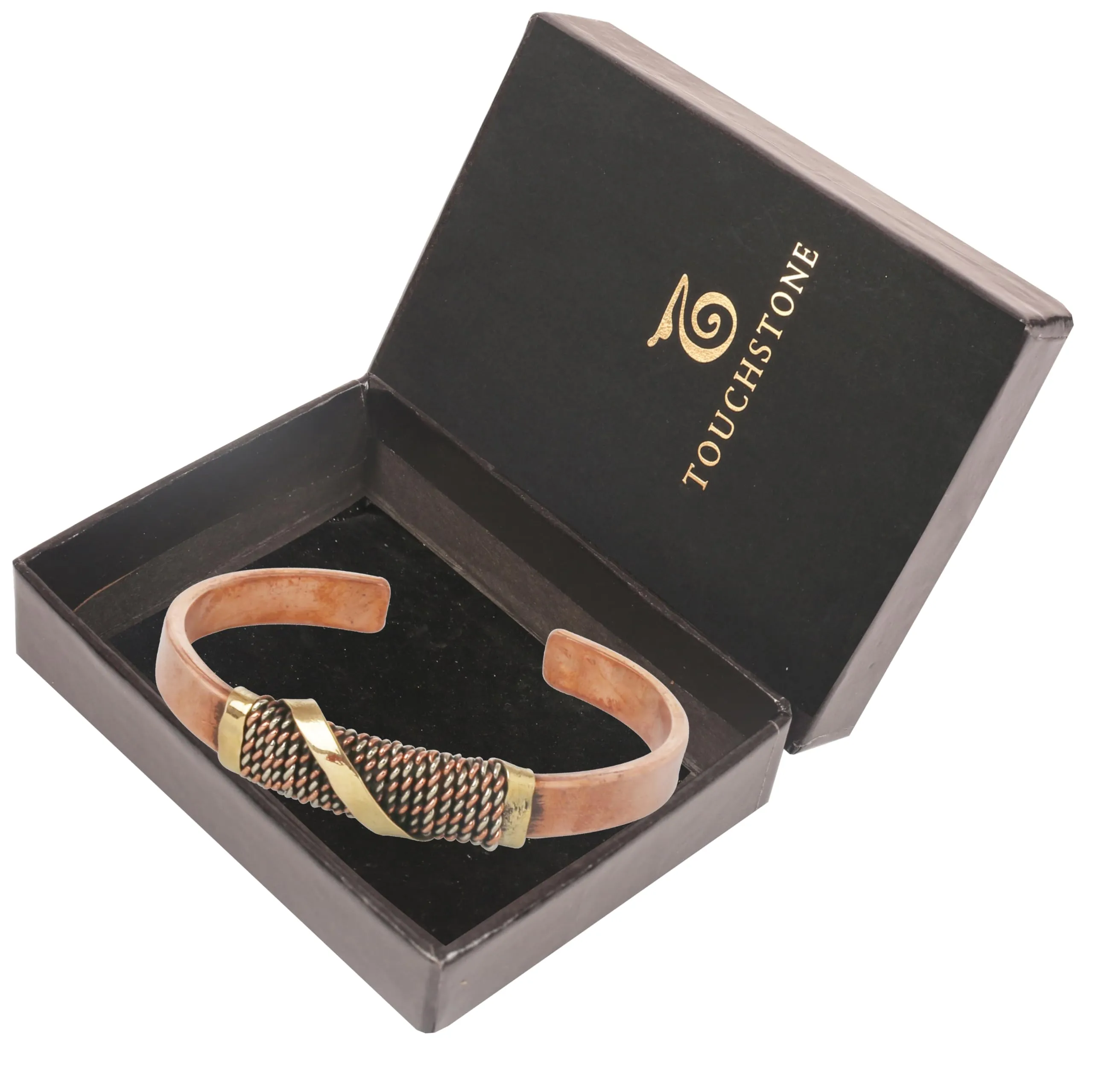 Touchstone Bracciale in Rame Stile Tibetano Forgiato a Mano - immagine 6