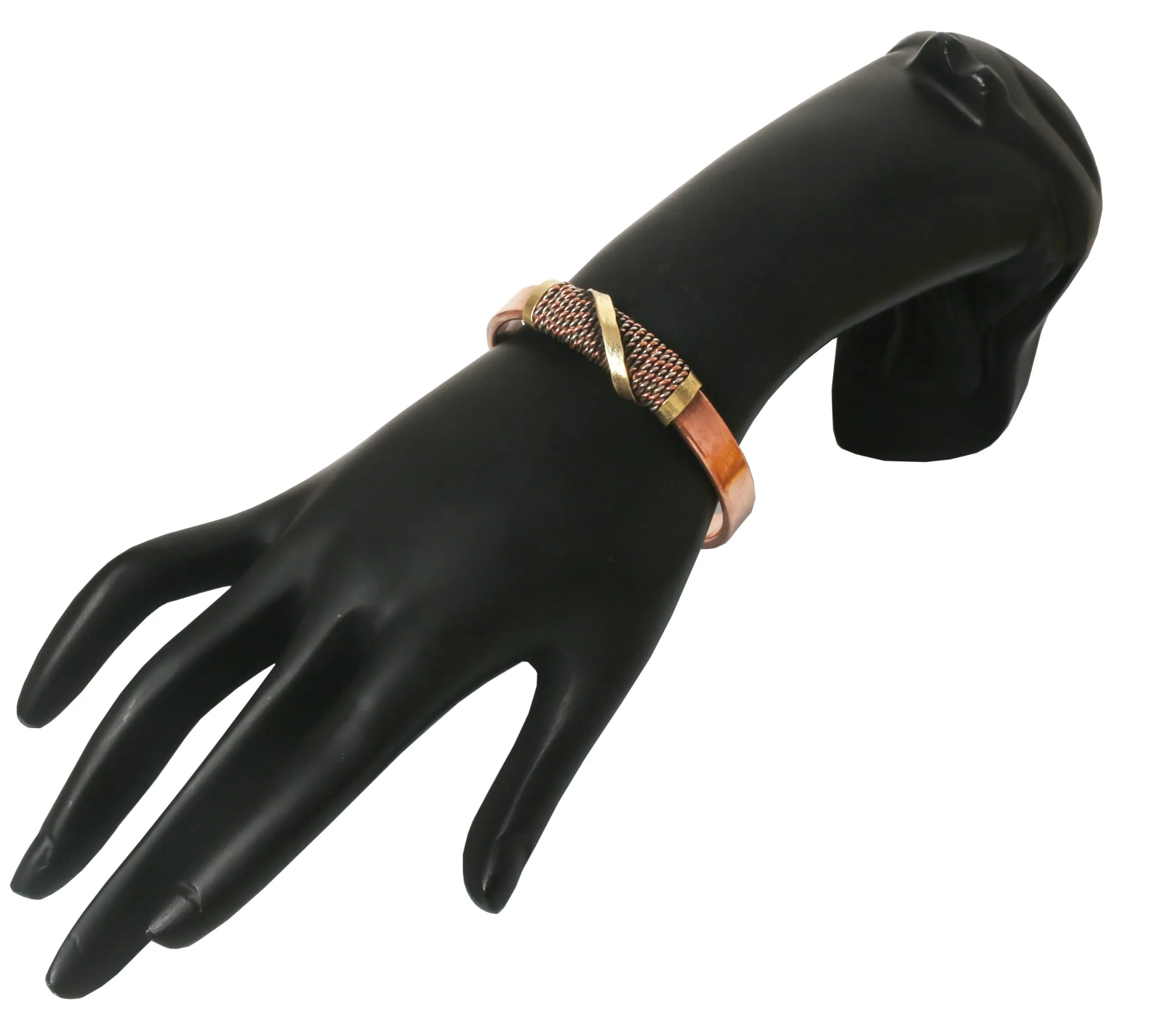 Touchstone Bracciale in Rame Stile Tibetano Forgiato a Mano - immagine 7