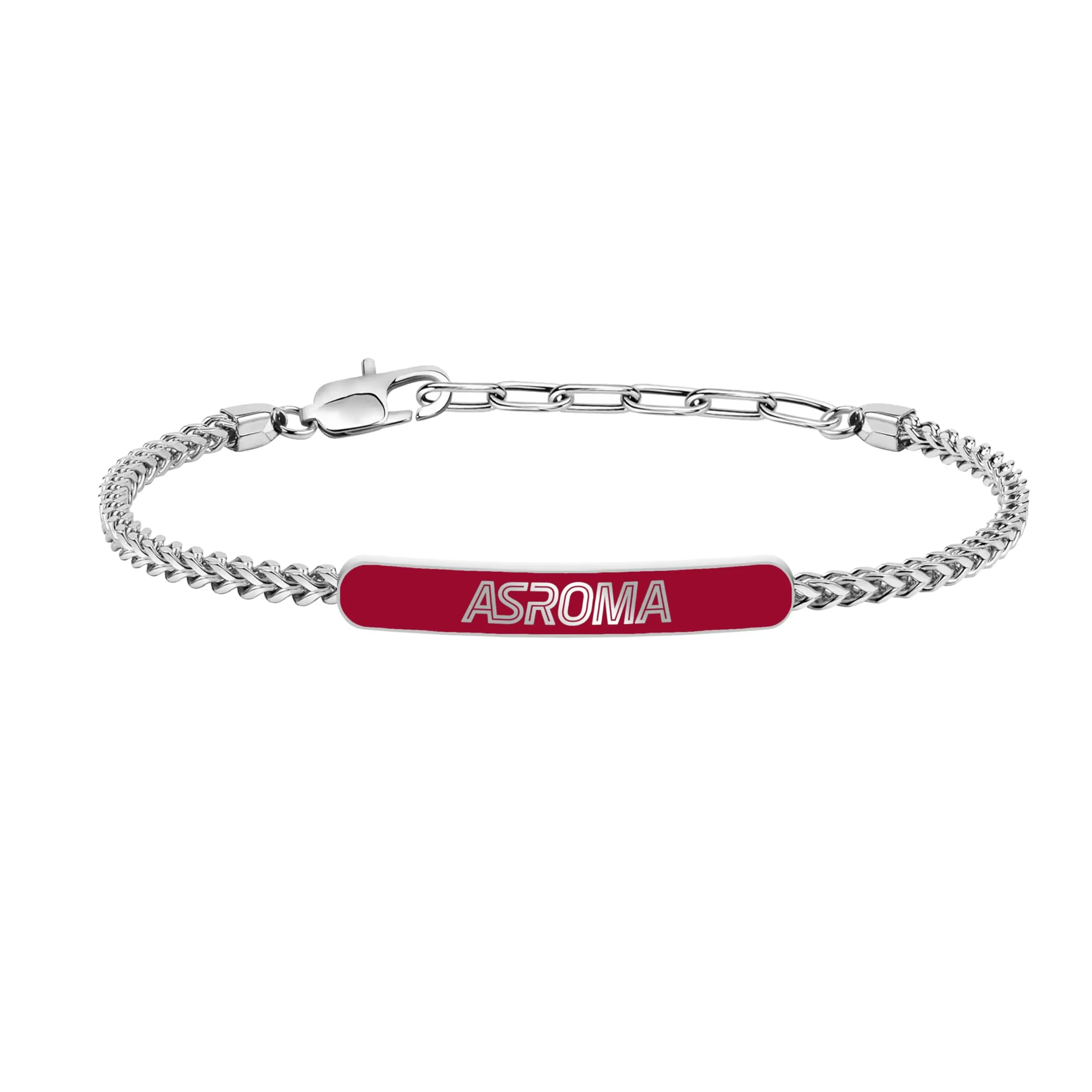 Clondo Bracciale AS Roma in Acciaio Full Red Plate - immagine 1