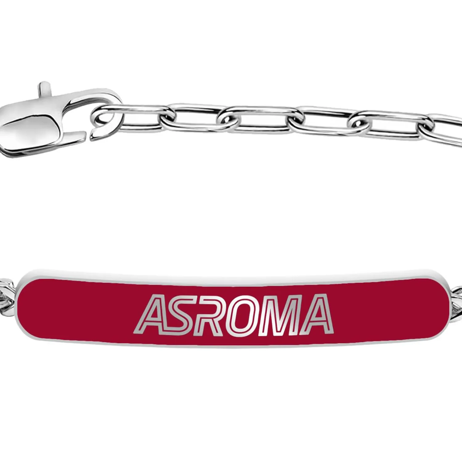 Clondo Bracciale AS Roma in Acciaio Full Red Plate - immagine 2