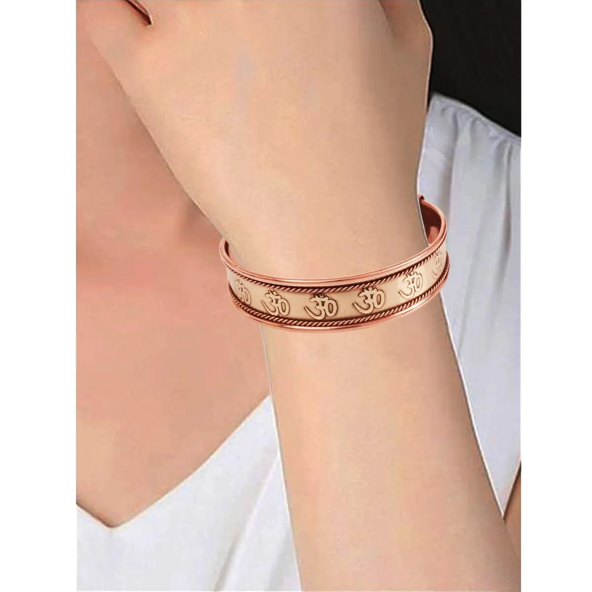 Touchstone Braccialetto Indiano in Rame Fatto a Mano per Guarigione Chakra, One Size - immagine 9