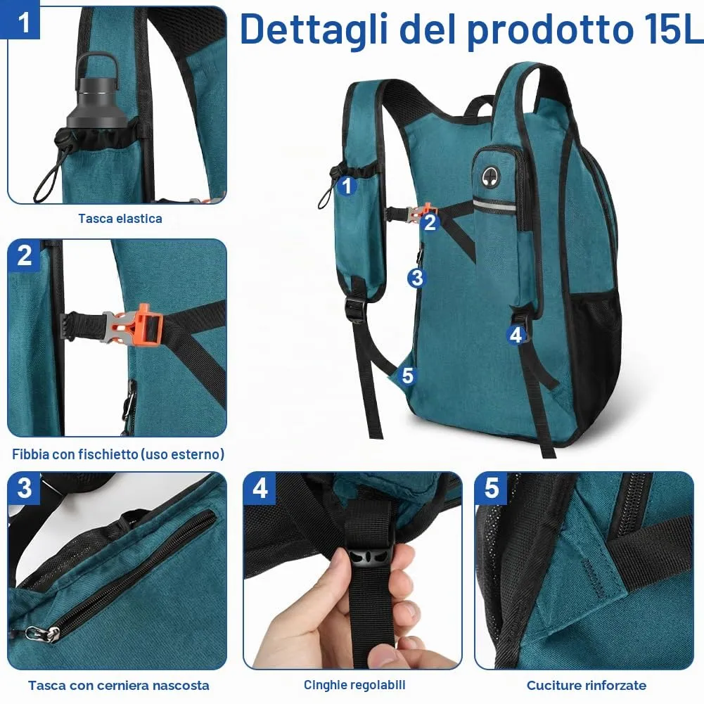 HOTUT Zaino Trekking 15 Litri per Escursionismo e Campeggio - immagine 3