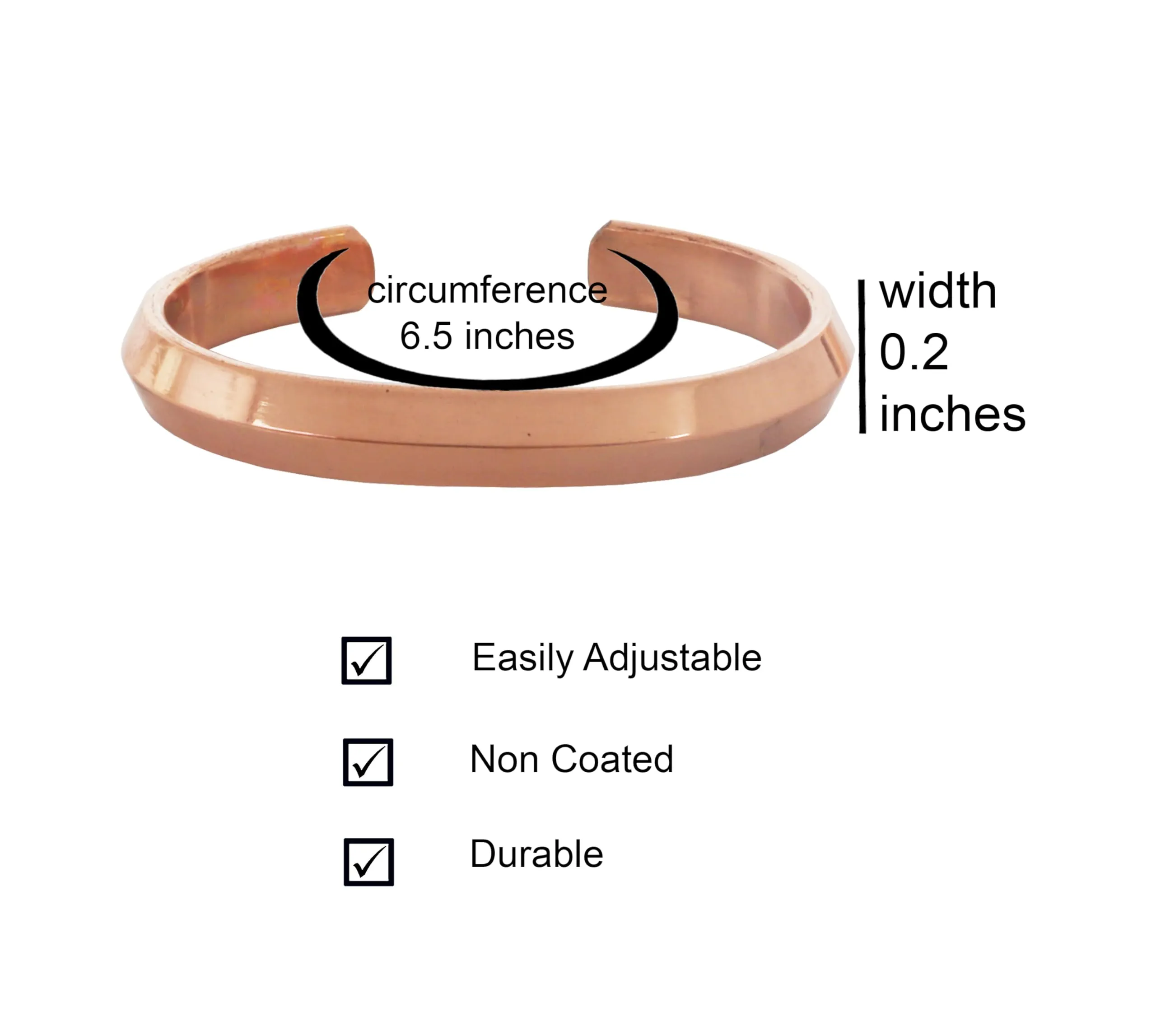 Touchstone Bracciale in Rame Stile Tibetano Forgiato a Mano - immagine 3