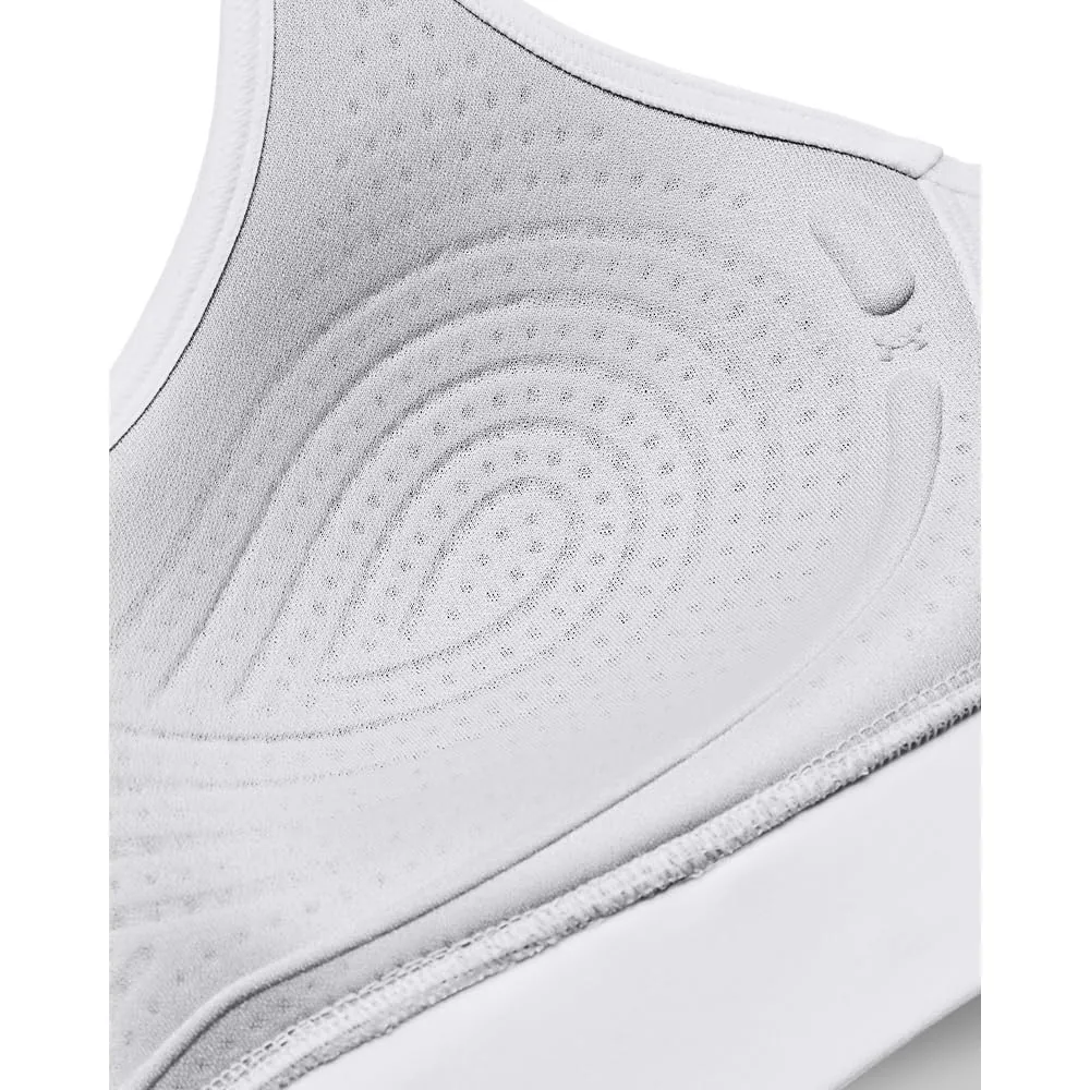 Under Armour Reggiseno Sportivo Donna Mid Keyhole 1307196, Bianco/Nero, XL - immagine 5