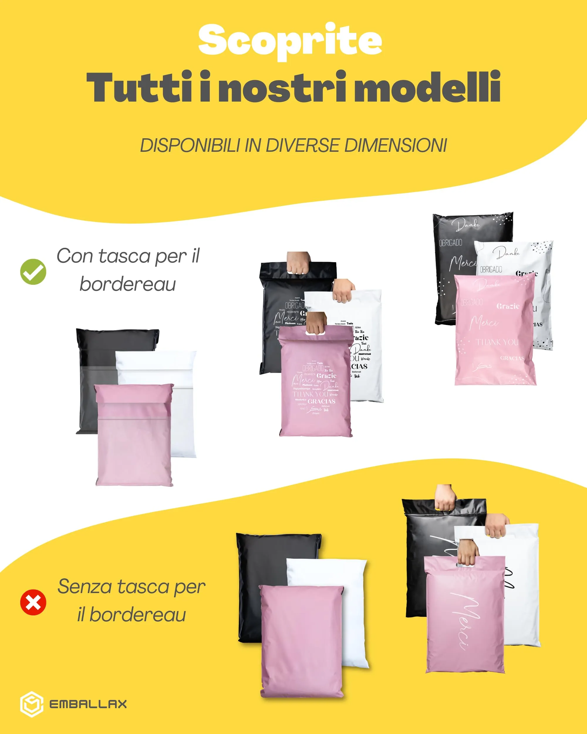 EmballaX Buste per Spedizioni Vinted, Taglia XL/XXL, 12 Pezzi, Plastica Resistente e Impermeabile - immagine 6