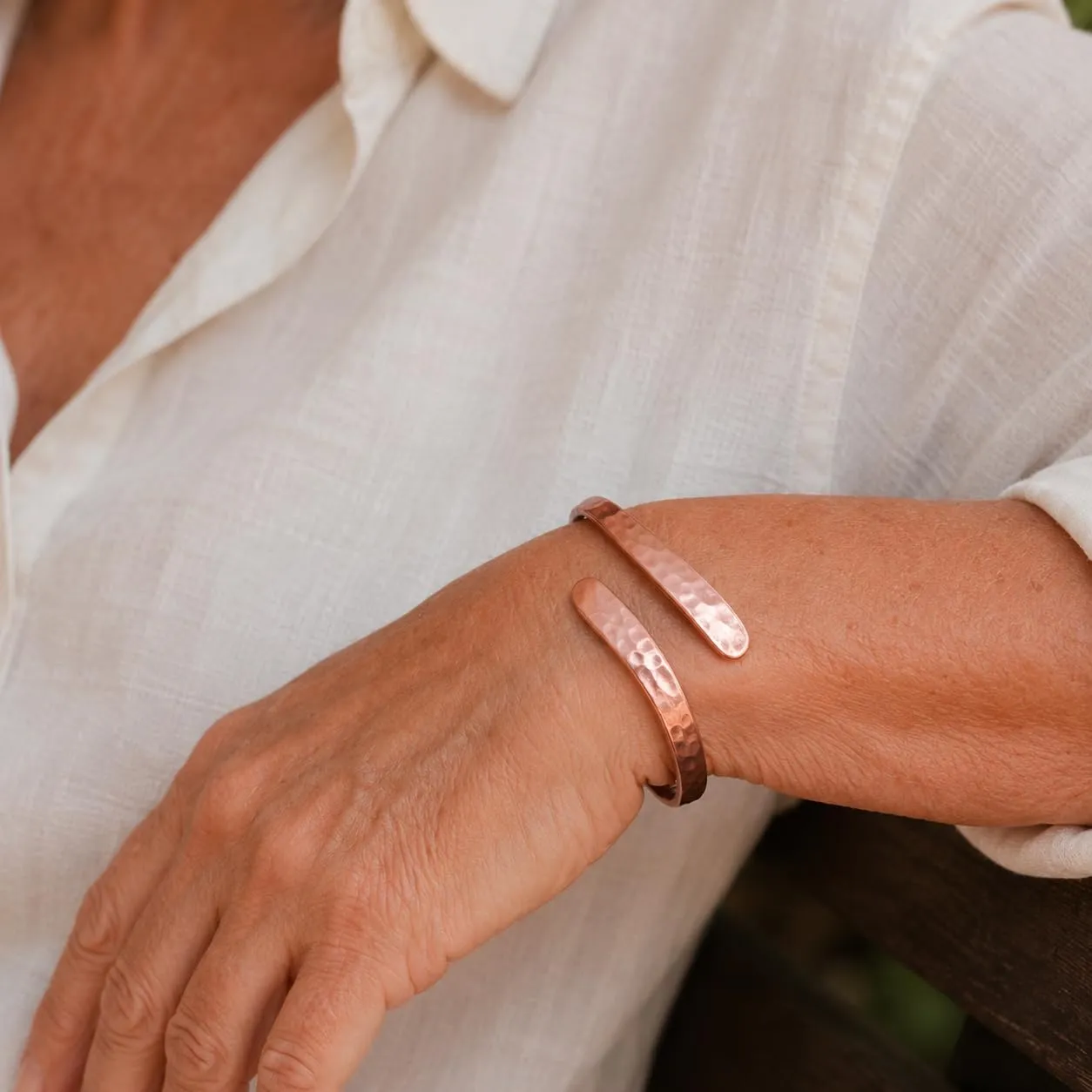Touchstone Bracciale in Rame Stile Tibetano Forgiato a Mano, Regolabile - immagine 4