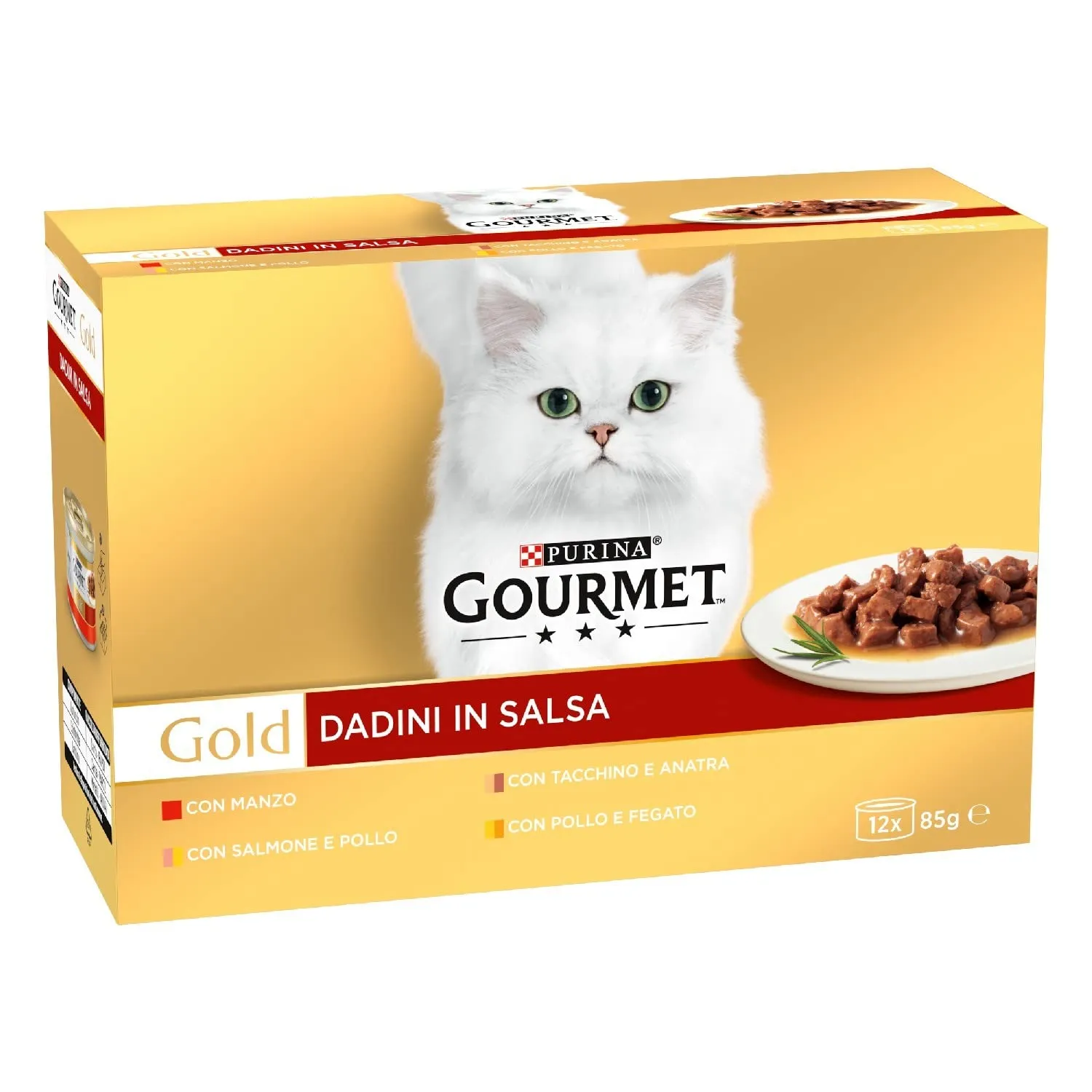 Gourmet Gold Cibo Umido per Gatti Adulti Dadini in Salsa, 96 Lattine da 85g - immagine 2