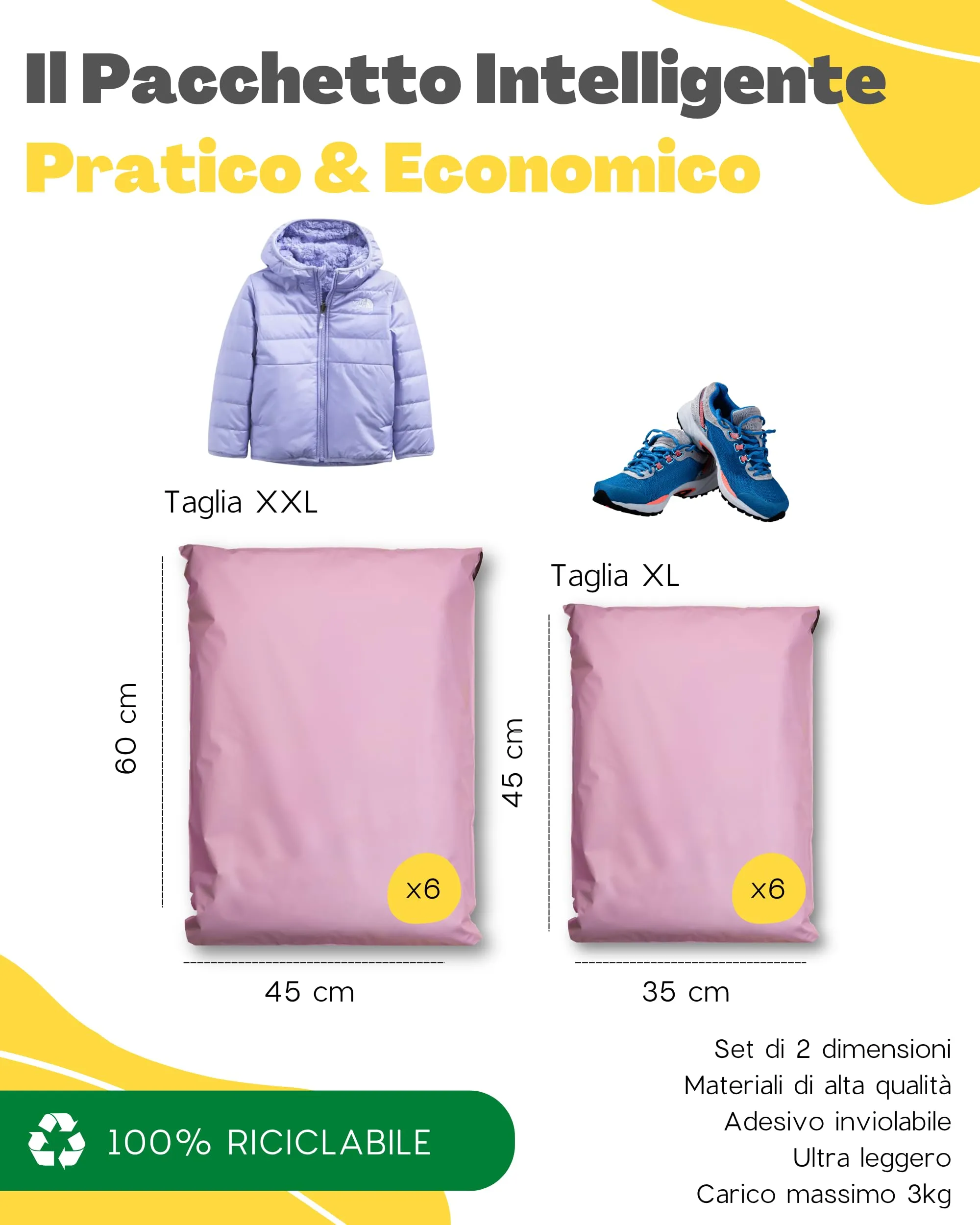 EmballaX Buste per Spedizioni in Plastica, Taglia XL/XXL, 12 Pezzi - immagine 5