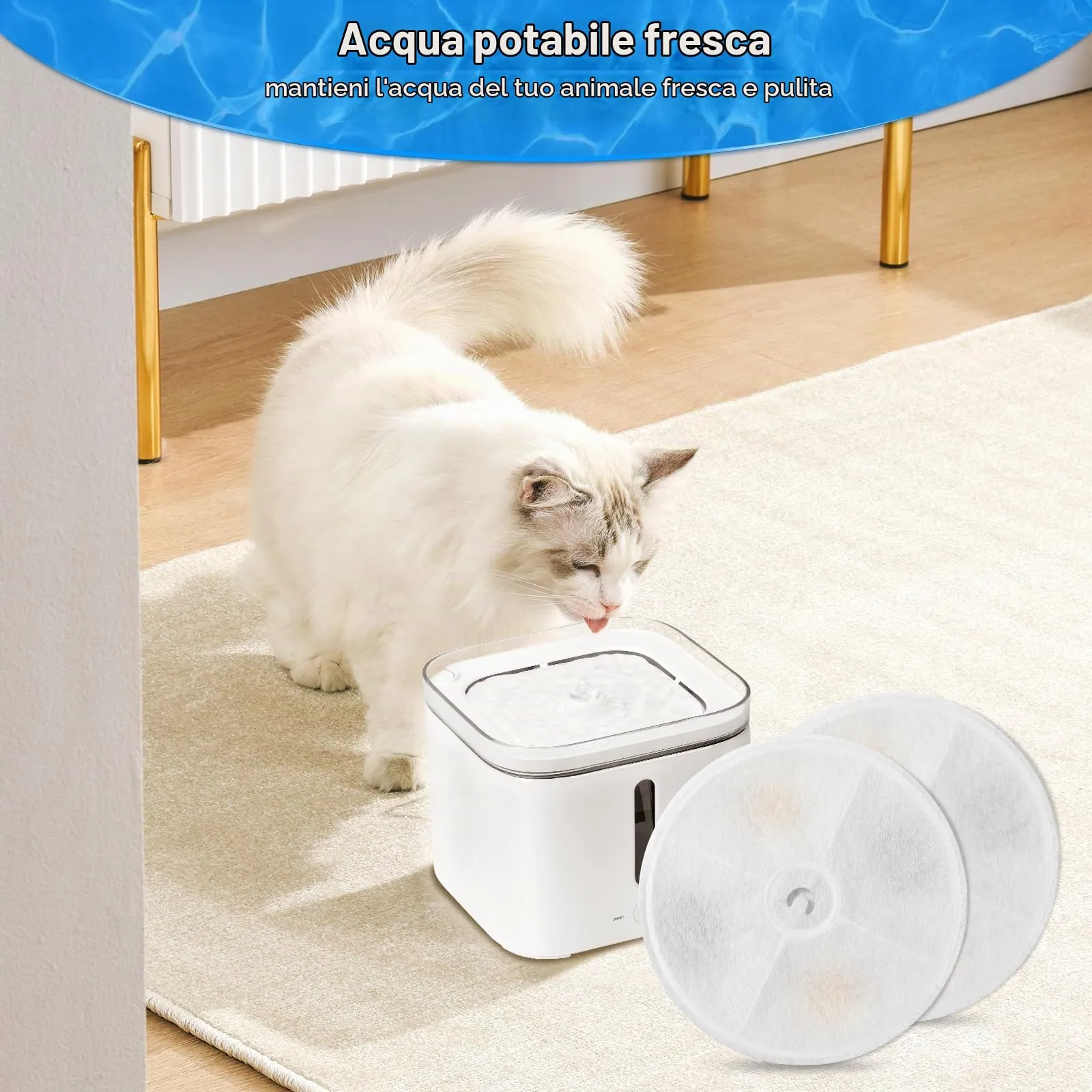 VinDox Filtri per Fontana per Gatti Unità Filtro 3.0 con Resina e Carbone Attivo, 10 Pezzi, compatibili con Fontanella per Gatti 1,8L, 1,85L e 2L - immagine 6