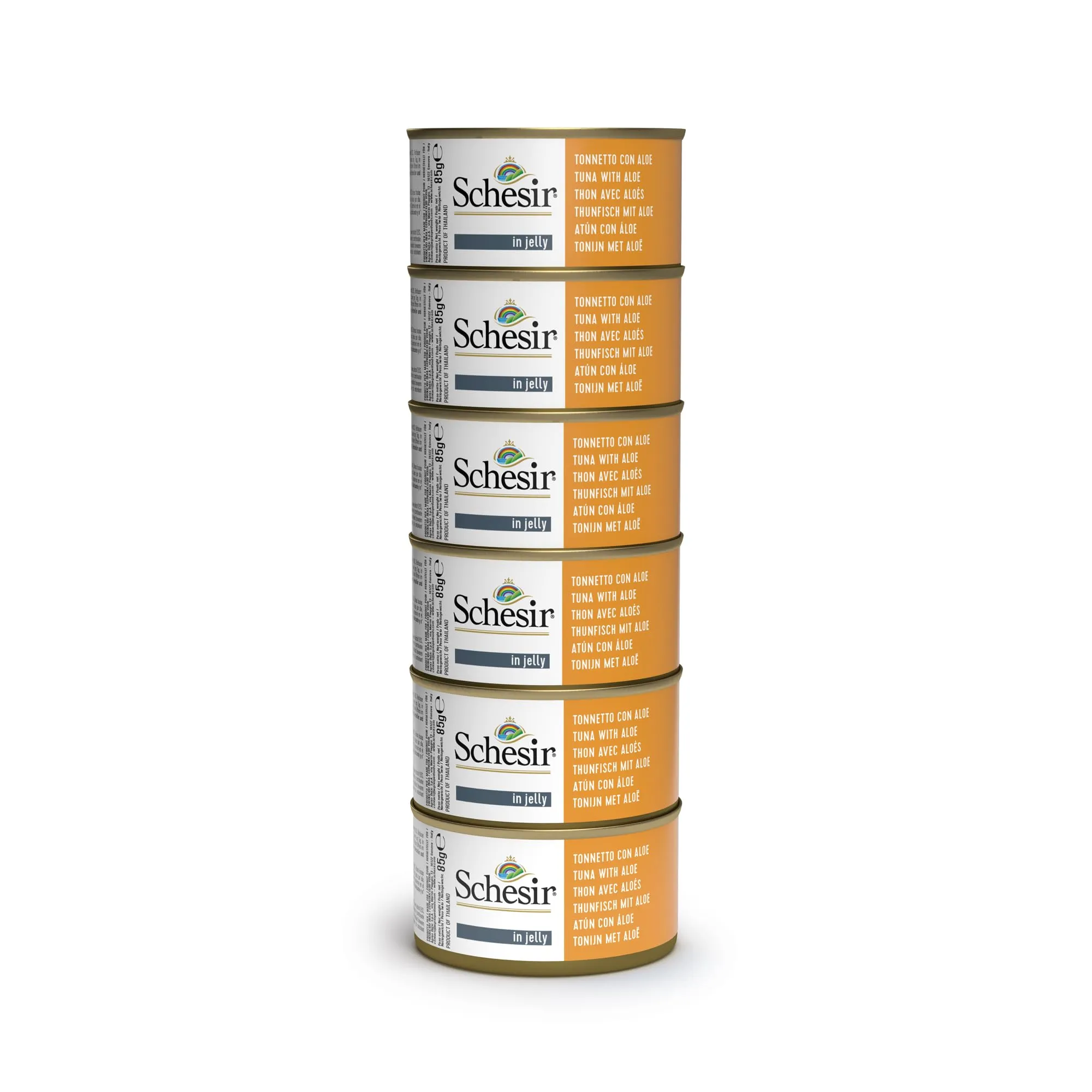 Schesir Cibo Umido per Gatti Adulti Tonnetto e Aloe in Filetti e Gelatina, 6 x 85g - immagine 1