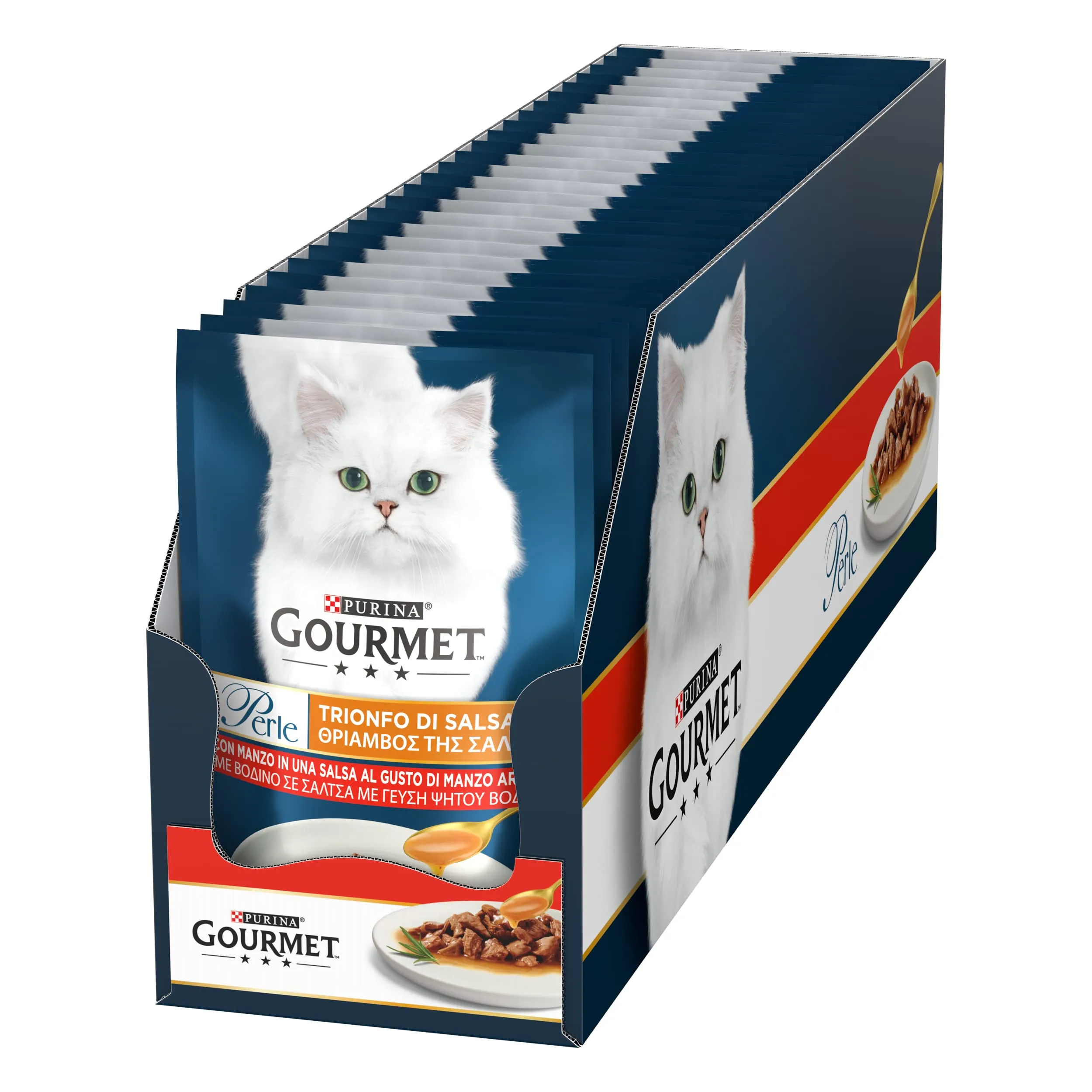 Purina Gourmet Perle Trionfo Cibo Umido per Gatti al Manzo 26x85g - immagine 1