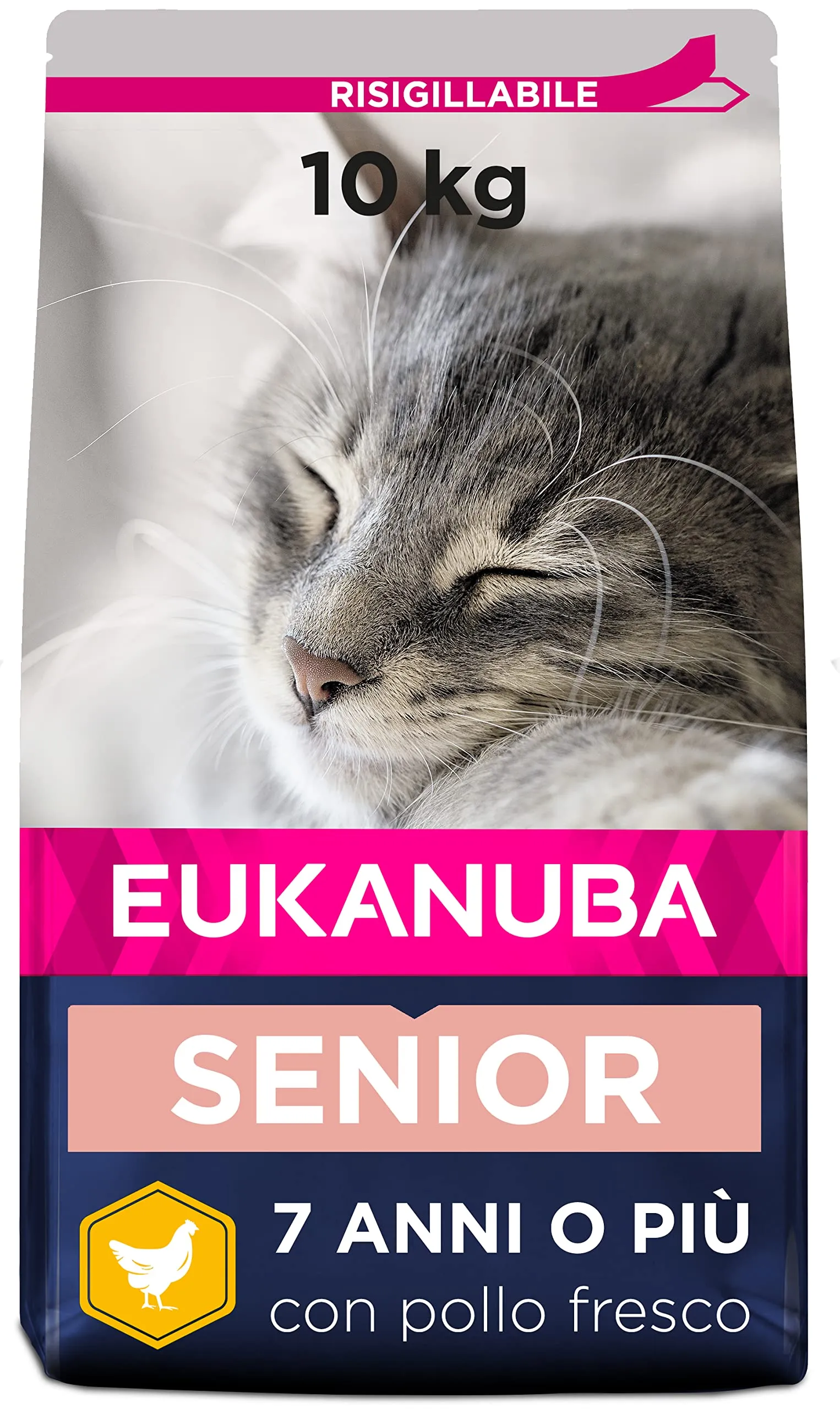 Eukanuba Crocchette per Gatti Anziani con Pollo Fresco, 10 kg - immagine 1