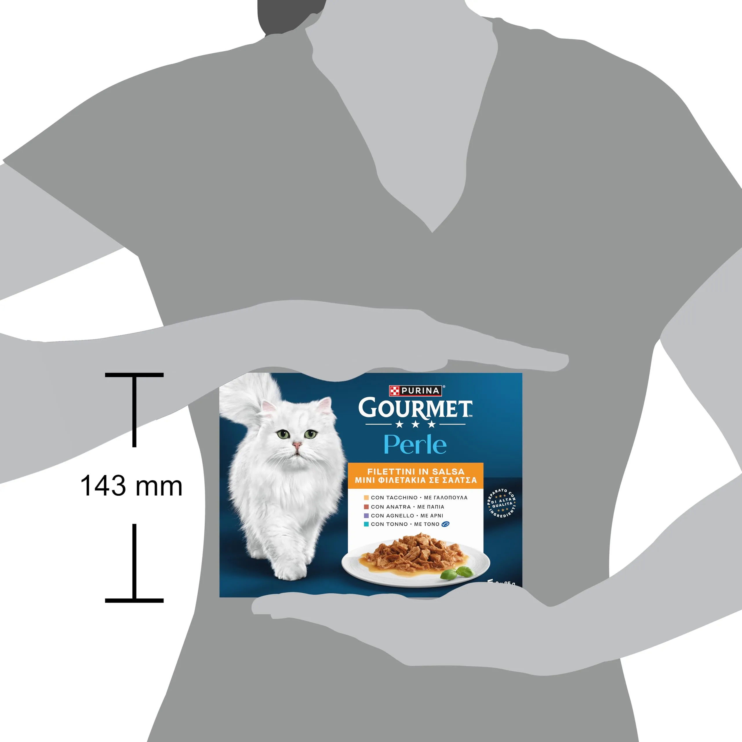 Gourmet Perle Gatto Filettini in Salsa con Tacchino, Tonno, Anatra, Agnello (80 x 85 g) - immagine 7