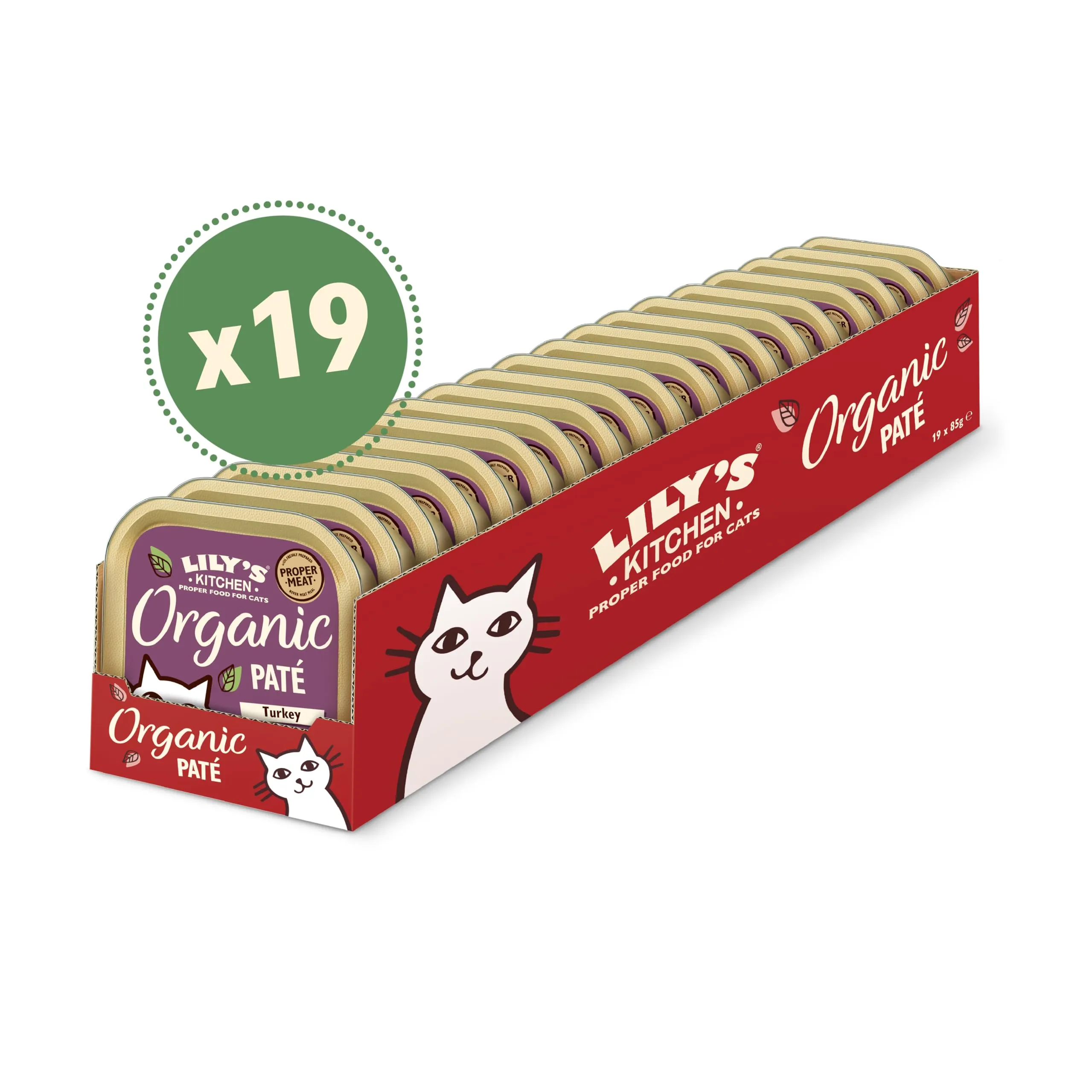 Lily's Kitchen Cibo per gatti adulti Tacchino biologico Ricetta senza cereali 19 x 85g - immagine 2