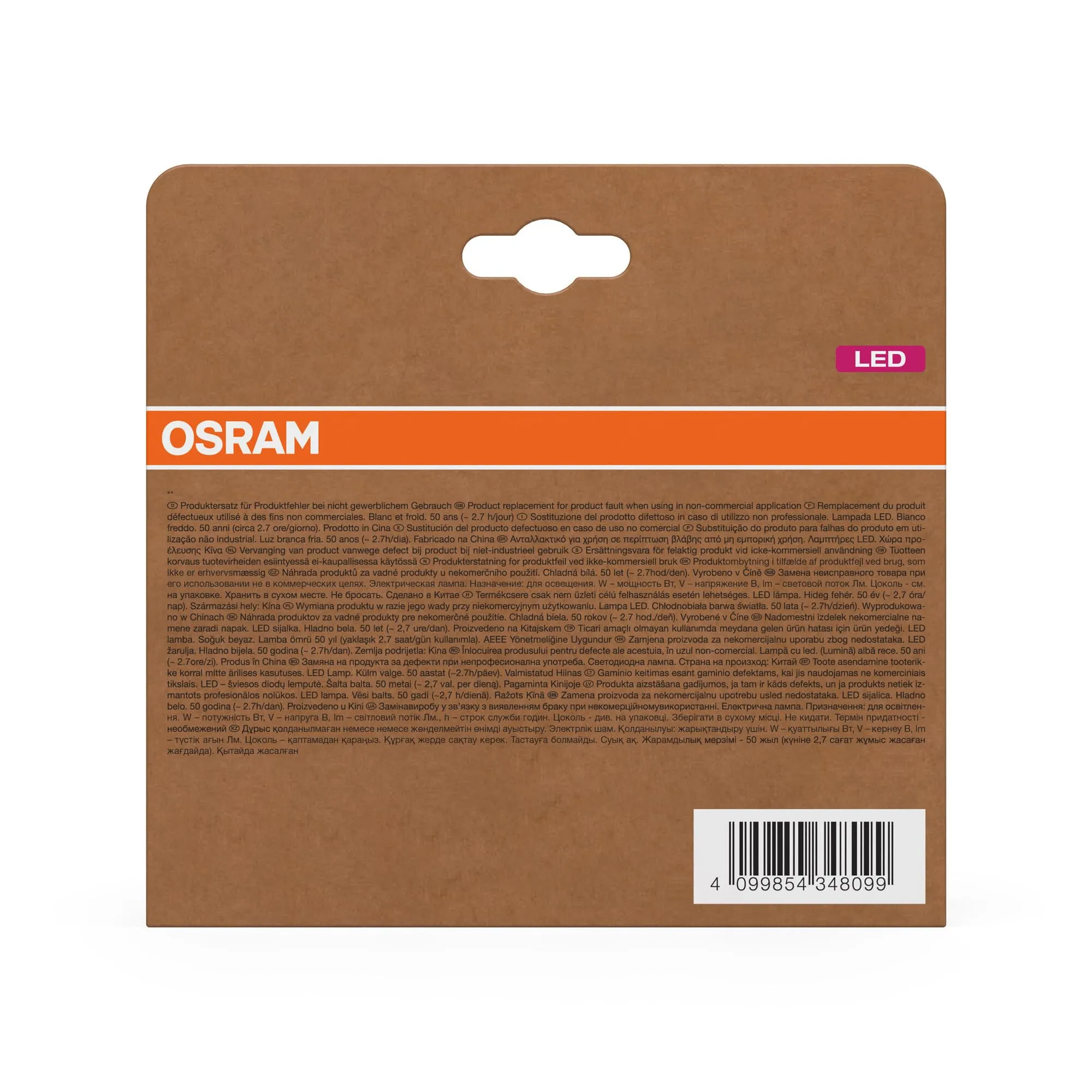 OSRAM LED Classic A100 7,2W 4000K Opaco E27 (Confezione da 3) - immagine 2