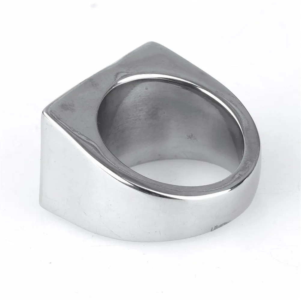 HIJONES Anelli Biker Uomo in Acciaio Vintage Argento e Nero, Taglia 20 - immagine 3