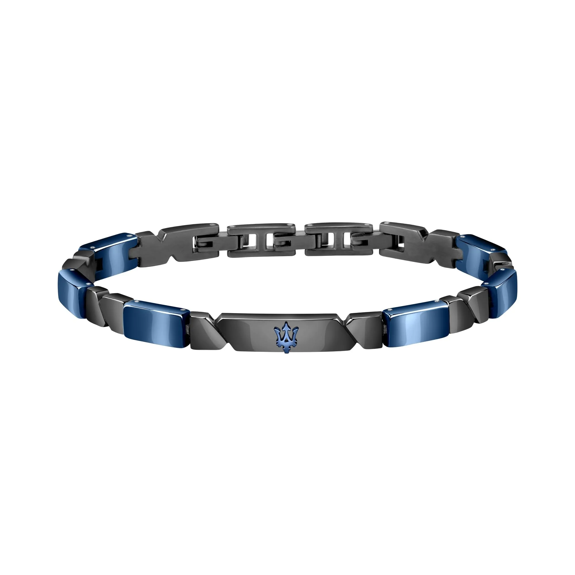Maserati Jewels Bracciale Uomo in Acciaio, Ceramica Blu e PVD Gun - JM221ATZ01 - immagine 1