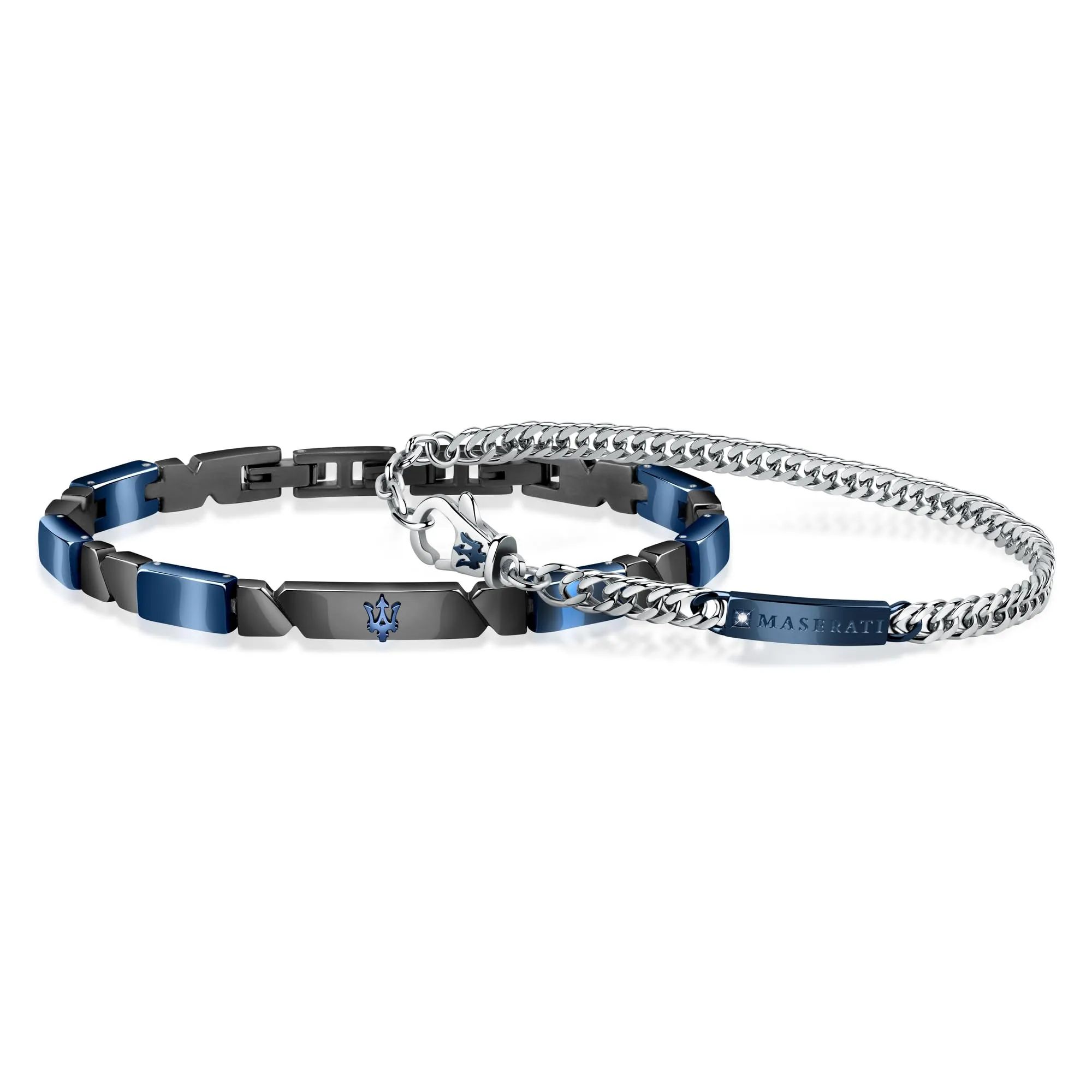 Maserati Jewels Bracciale Uomo in Acciaio, Ceramica Blu e PVD Gun - JM221ATZ01 - immagine 7