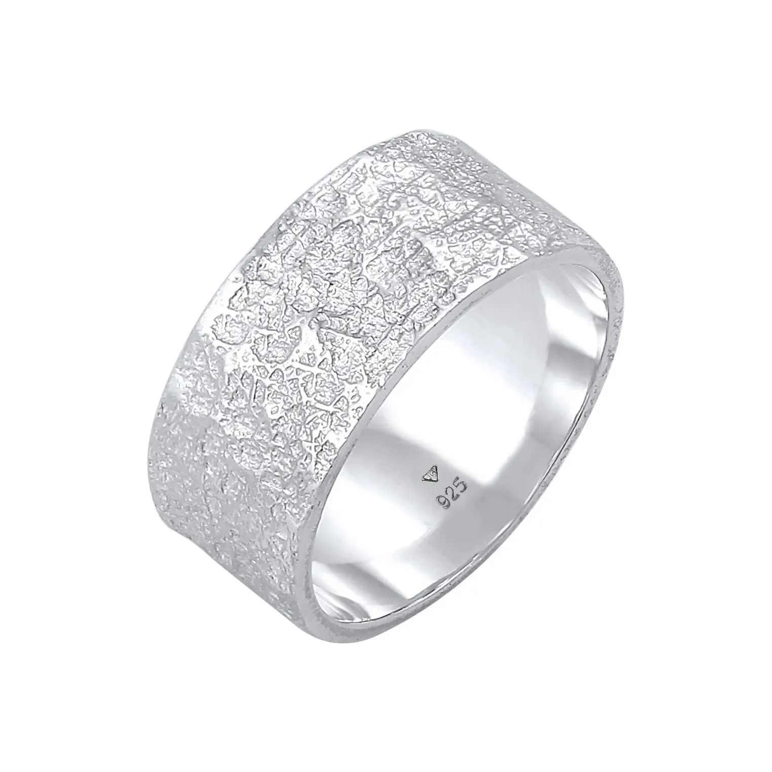 Kuzzoi Anello da uomo in argento sterling 925 forgiato a mano, 9 mm, misura 60 - immagine 1